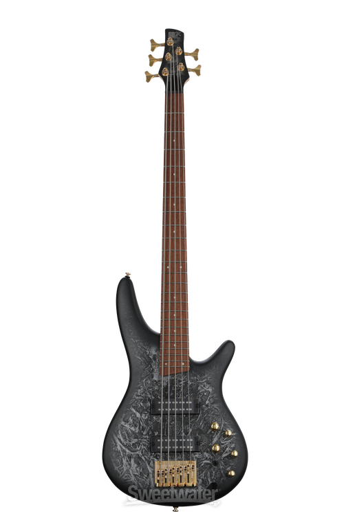 Ibanez SR Standard 5-string Electric Bass - Black Ice Frozen Matte