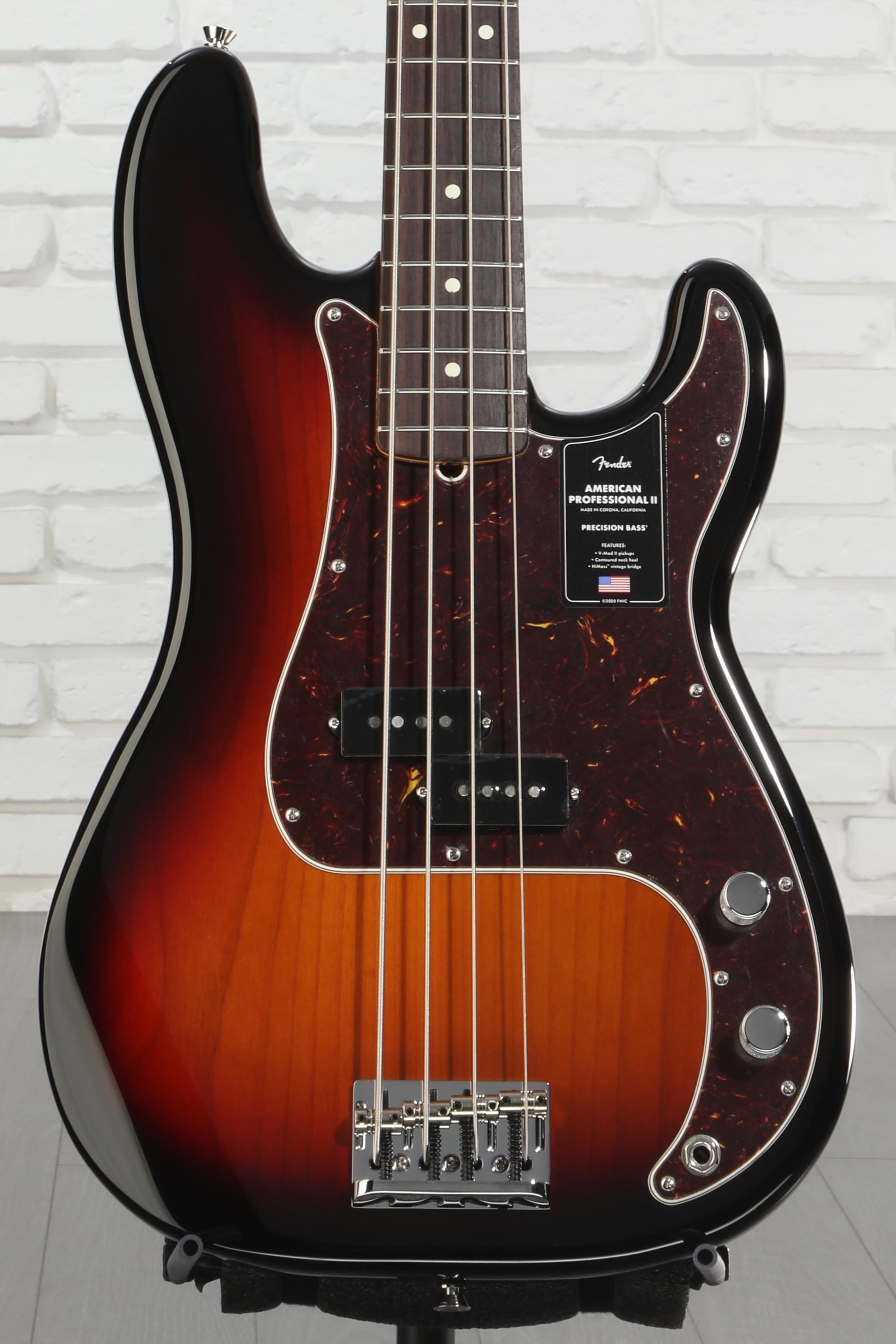 ベース American Professional II Precision Bass Fender American Professional II Precision Bass Guitar - 3-color