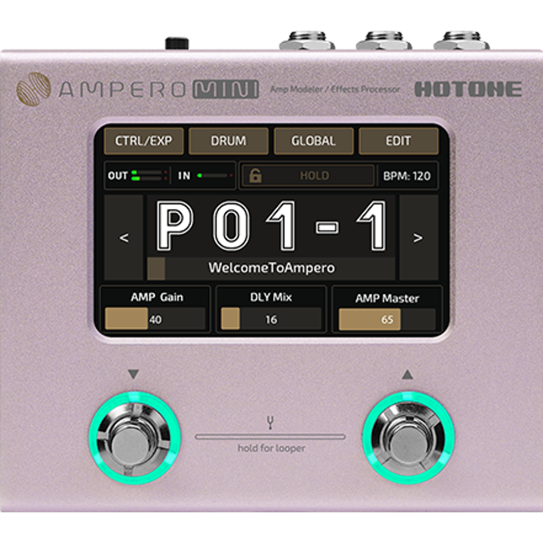 Hotone Ampero Mini Amp Modeler and Effects Processor - Purple Taro Hotone Ampero Mini Amp Modeler and Effects Processor - Purple Taro
