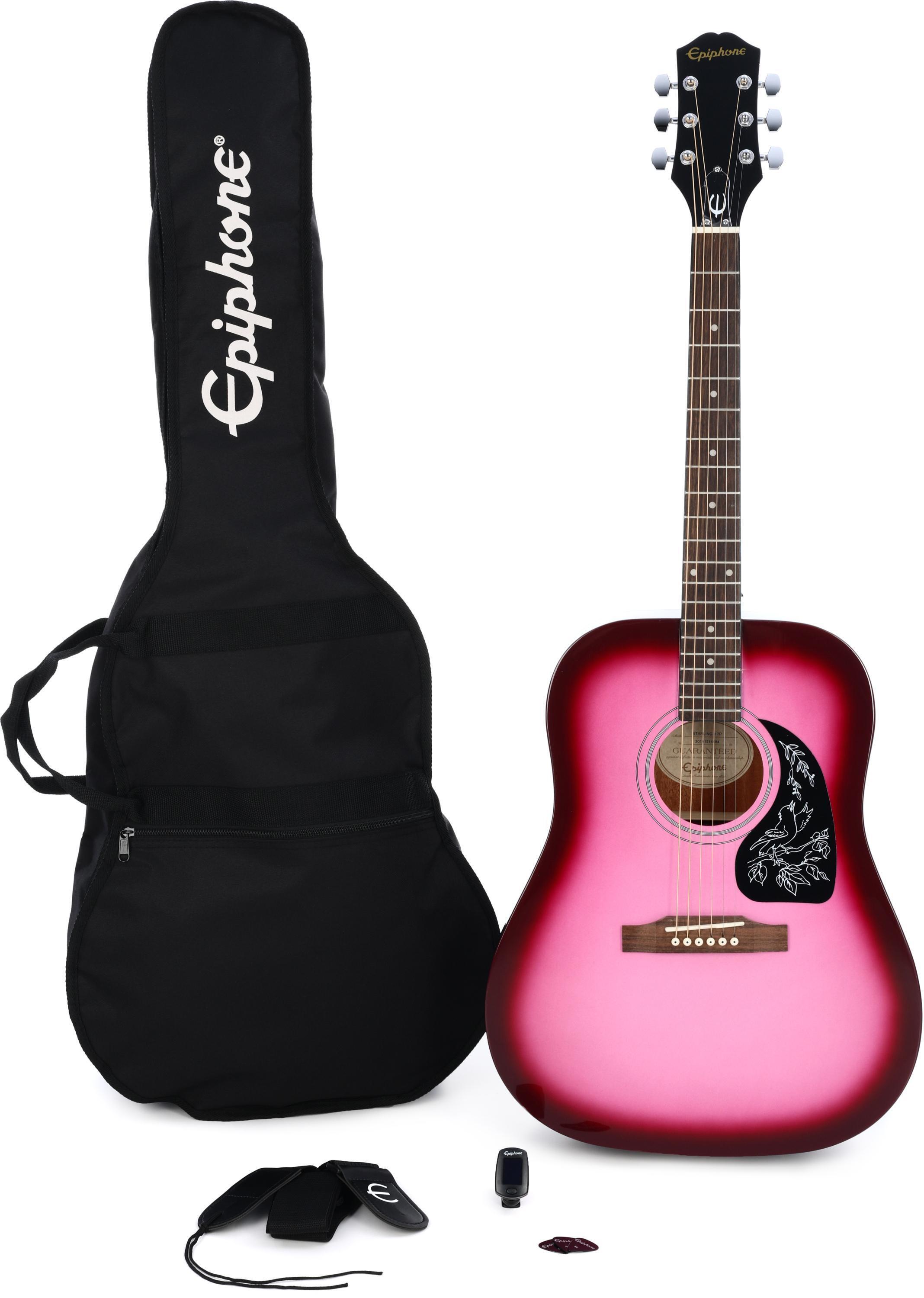 Epiphone Starling Acoustic Guitar Starter Pack - Hot Pink Pearl