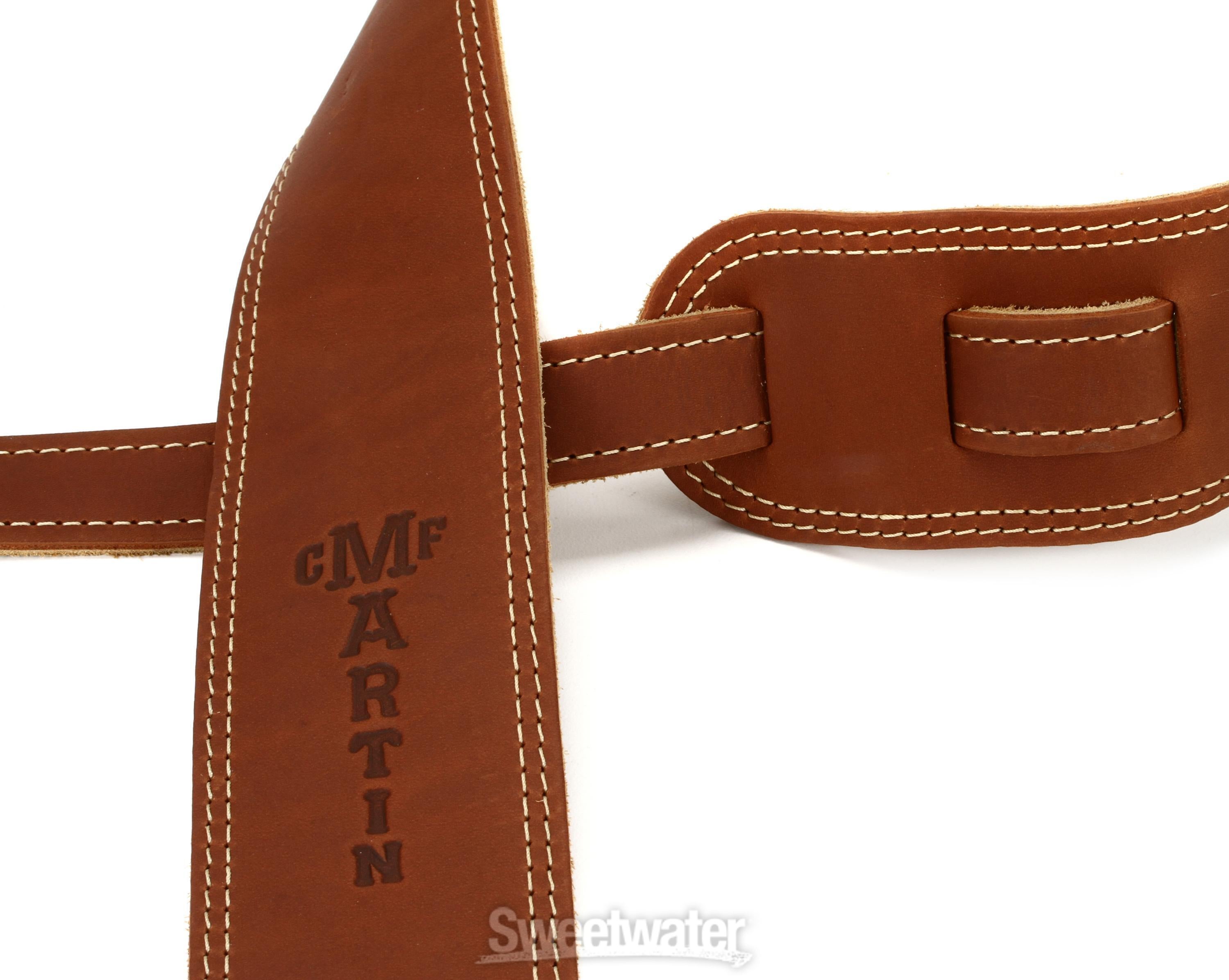 Martin Ball Glove Leather and Suede Guitar Strap - Brown | Sweetwater