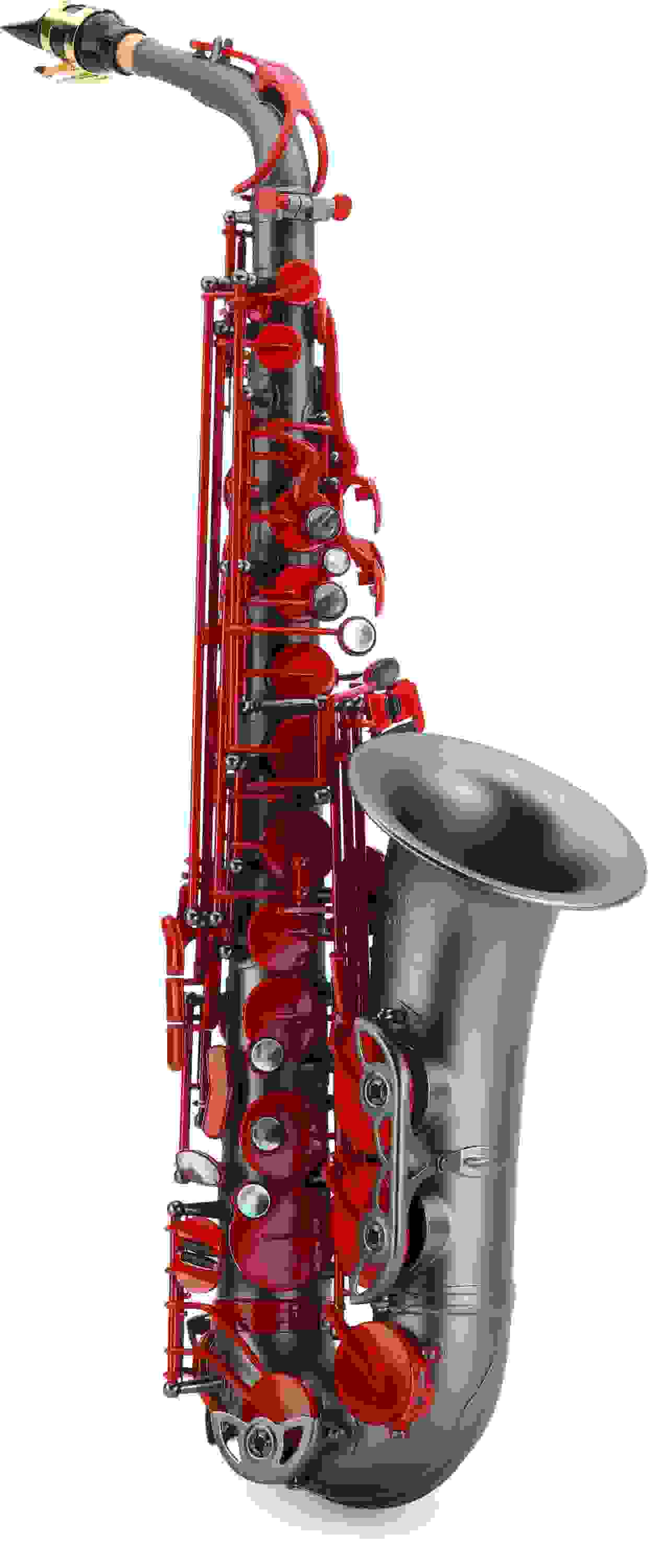 Growling Sax Red Lava Gen 2 Alto Saxophone Satin Black with Red Keys