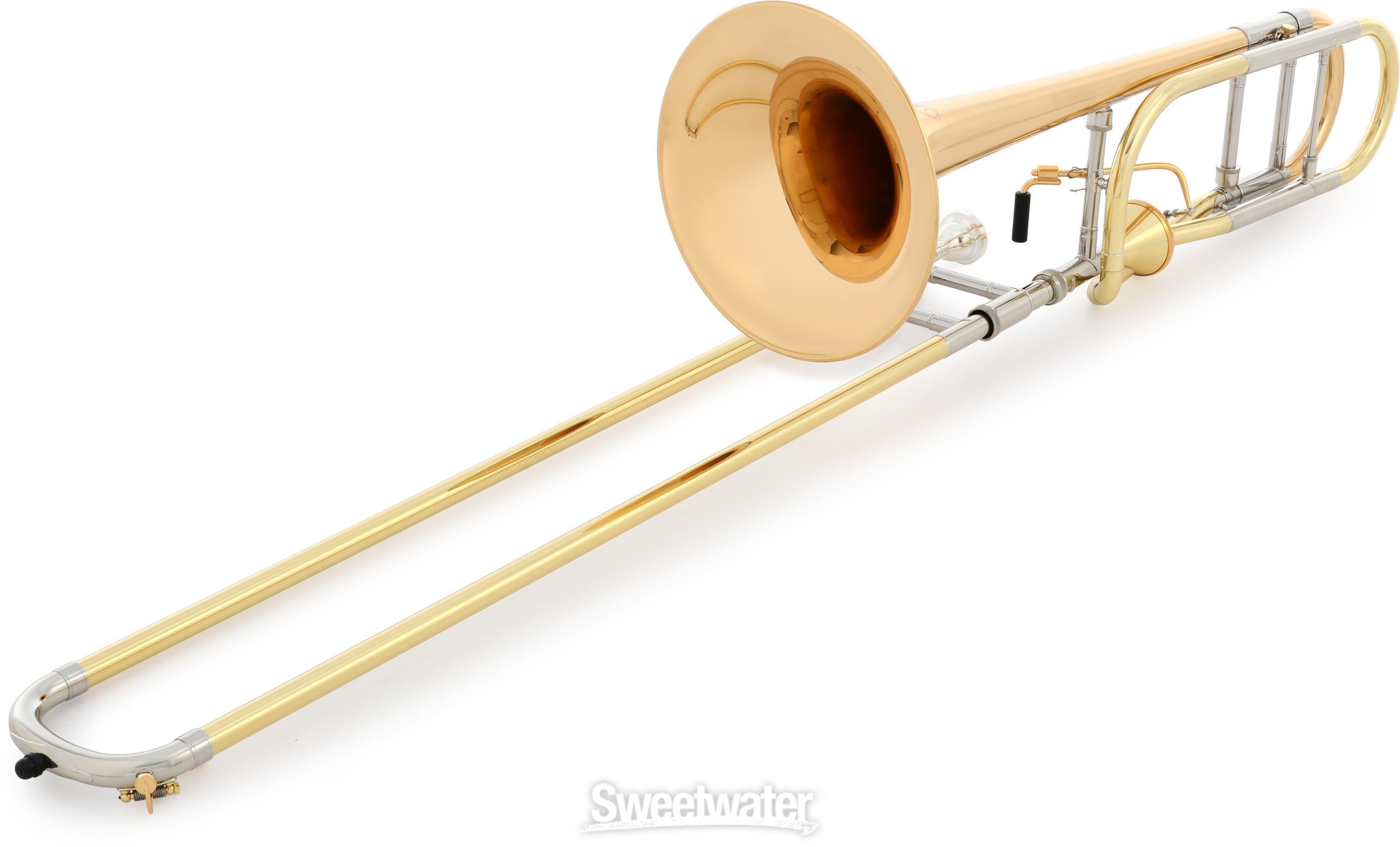 XO 1236RL-T Professional Trombone - F Attachment - Thru-Flo Valve - Clear  Lacquer