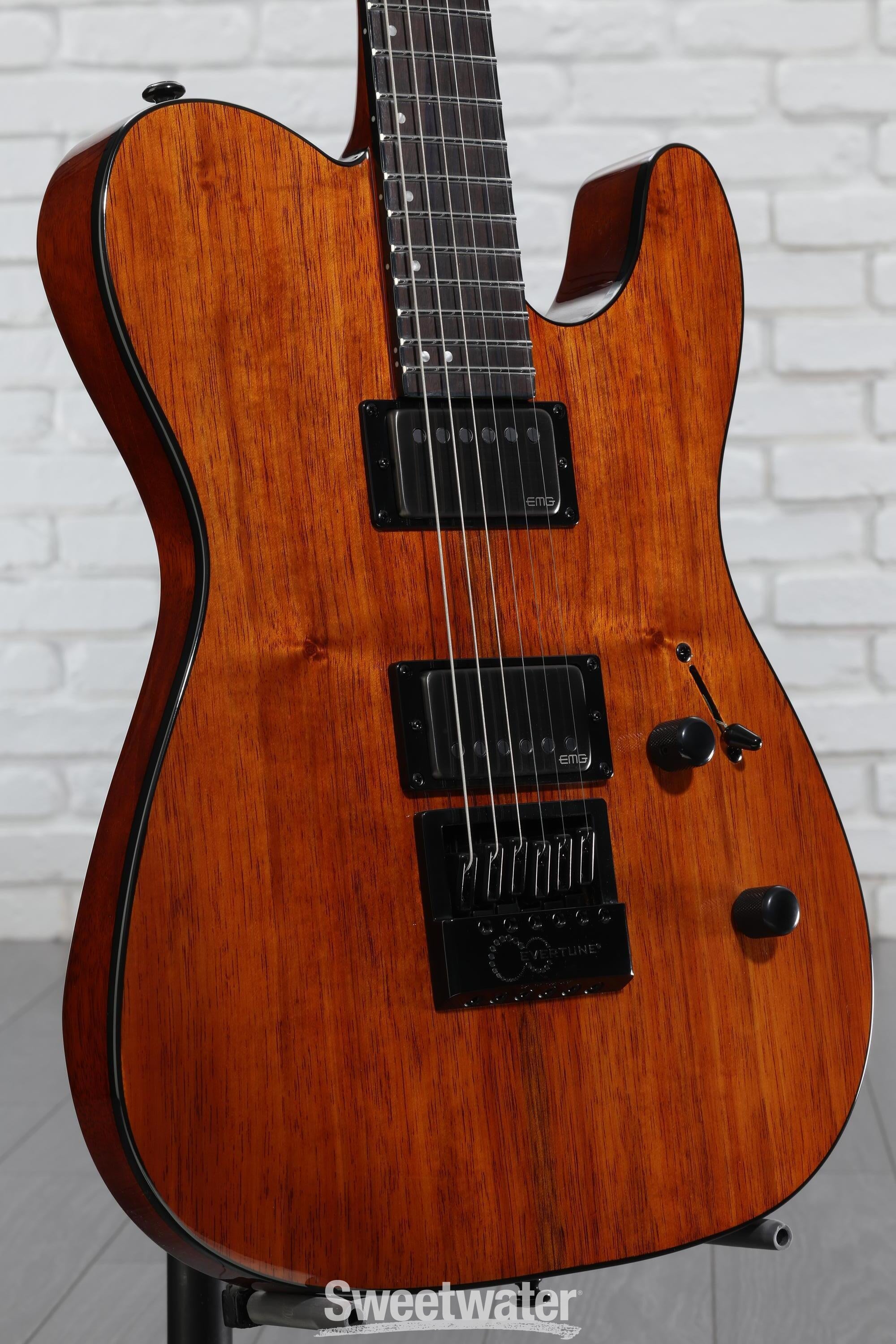 ESP LTD TE-1000 EverTune Koa Electric Guitar - Natural Gloss