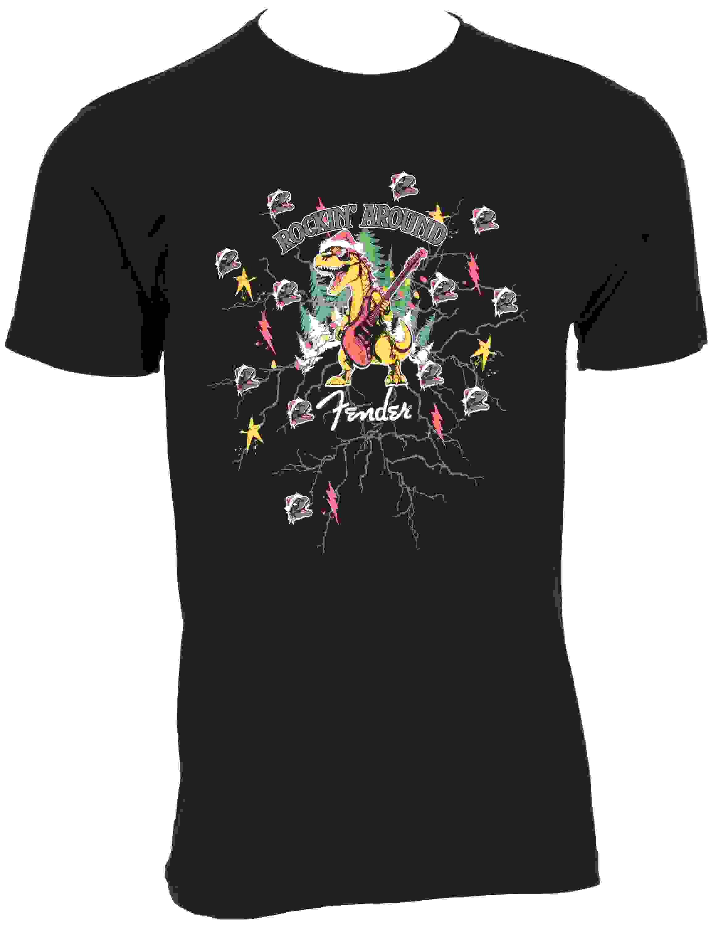 Fender Ugly Christmas Tee 'Rockin' Around' Edition - Black, Medium