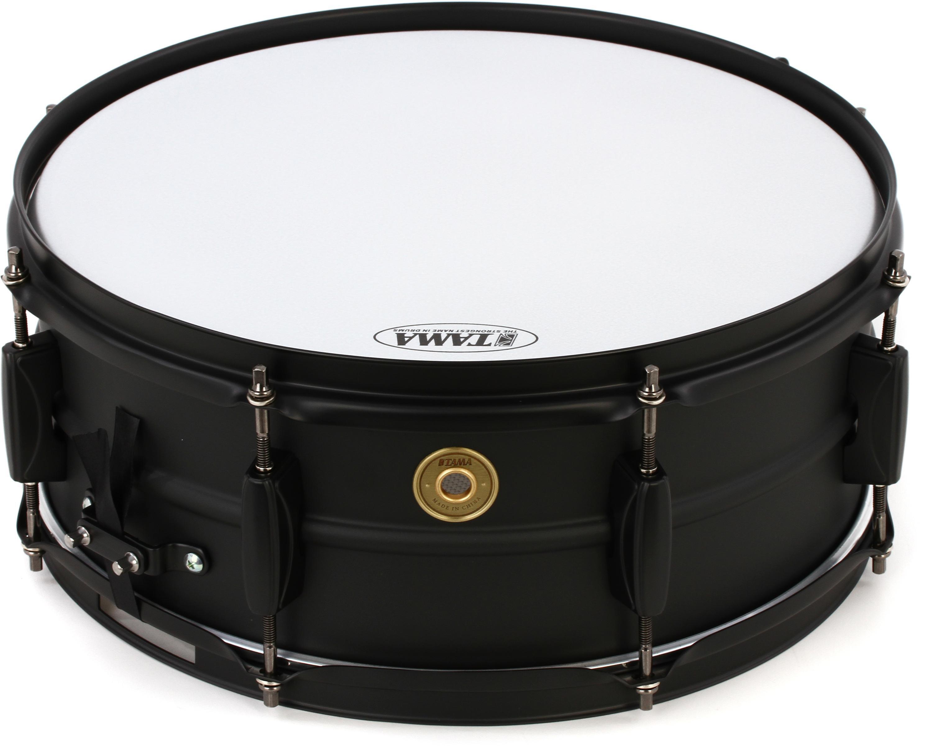 Tama Steel Snare Drum - 5.5 x 14-inch - Black/Black