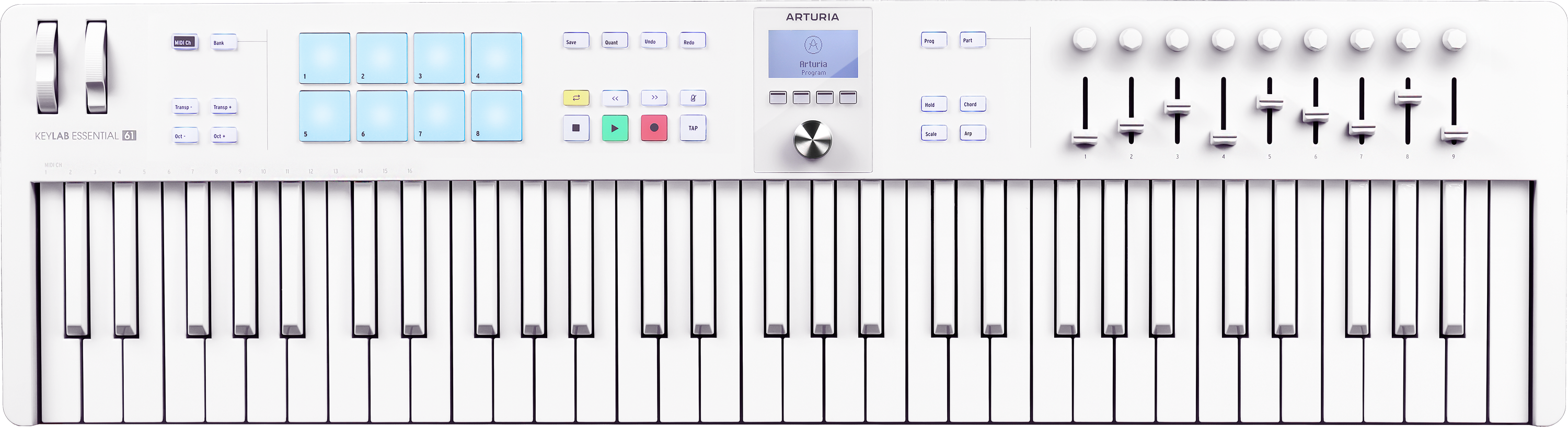 Arturia KeyLab Essential mk3 61-key Keyboard Controller - Alpine 