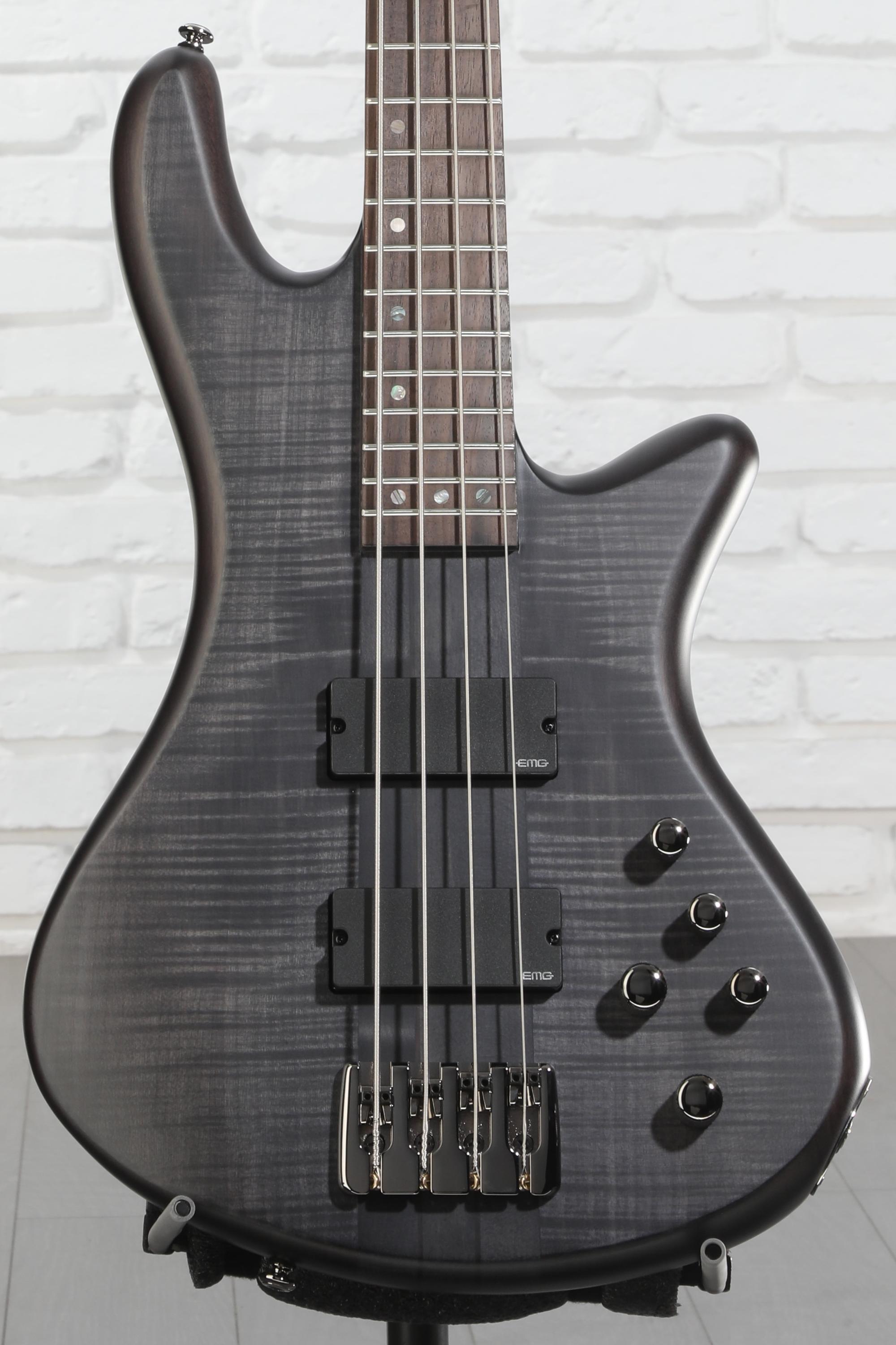 Schecter Stiletto Studio 4 Bass Guitar - See-Thru Black