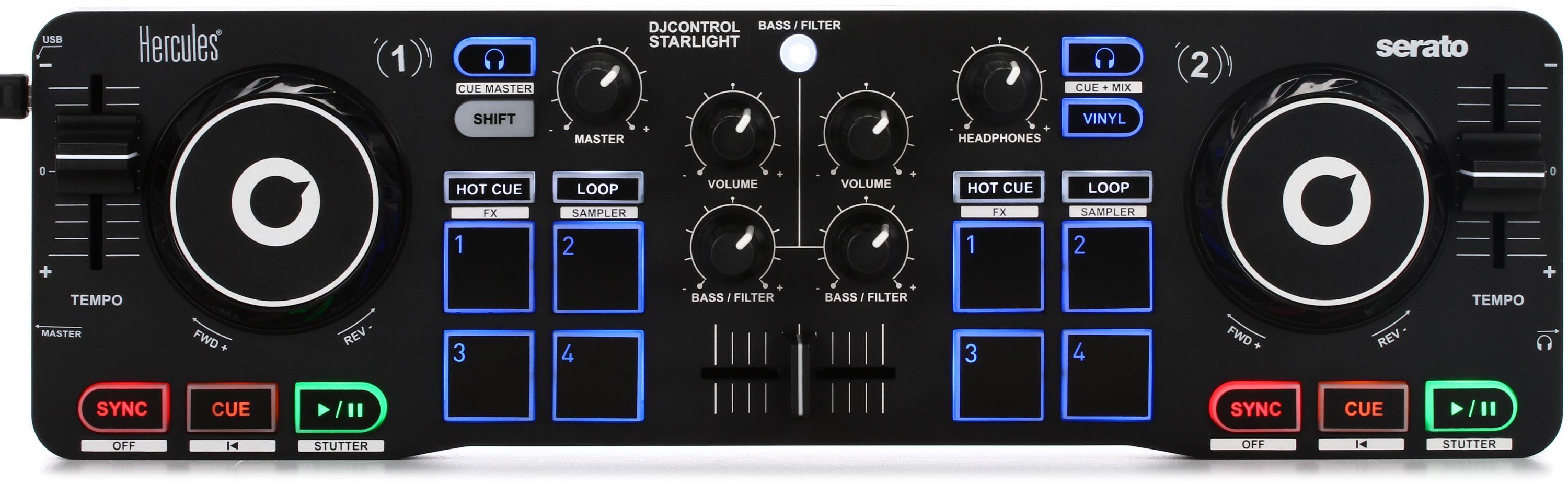 DJControl Starlight Portable 2-channel DJ Controller - Sweetwater