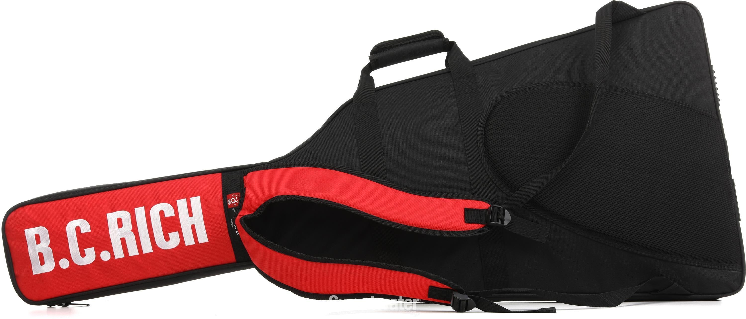 B.C. Rich Model B Electric Guitar Gig Bag - Black and Red