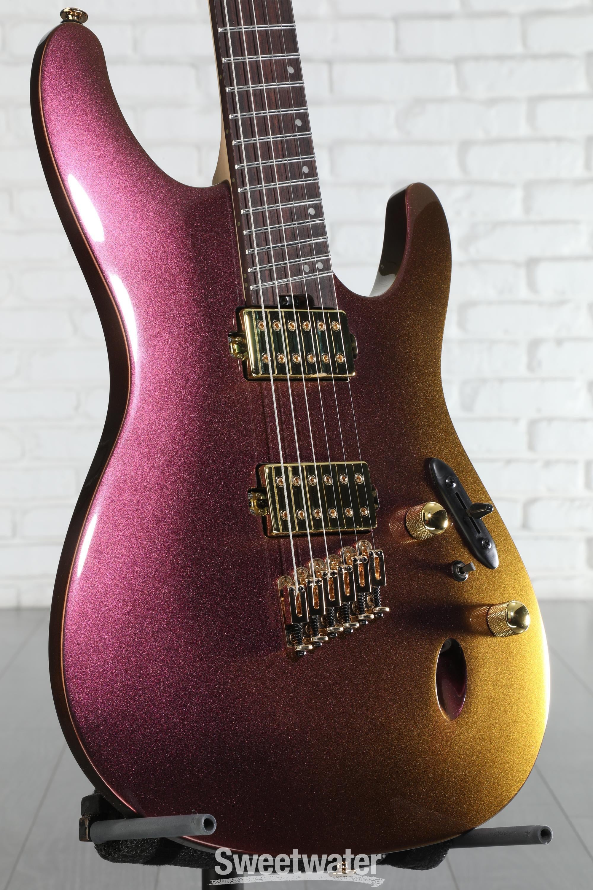 Ibanez SML721 EVO-Gold搭載 エレキギター 超軽量2.3kg Ibanez Axe Design Lab SML721 Electric Guitar - Rose Gold Chameleon