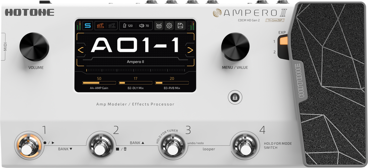 Hotone Ampero II Amp Modeler and Effects Processor Pedal