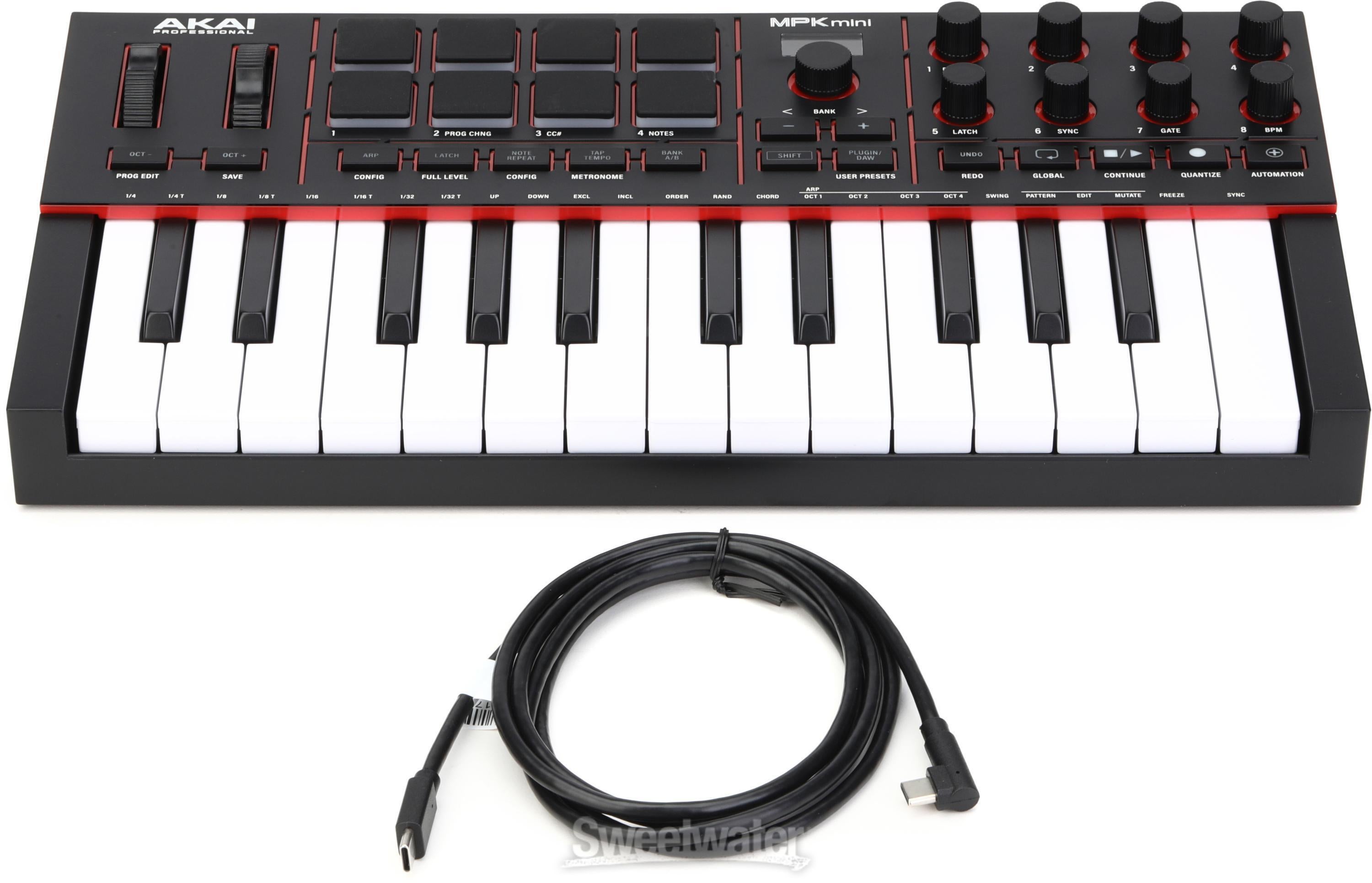 Akai Professional MPK Mini IV MIDI Keyboard Controller - Black