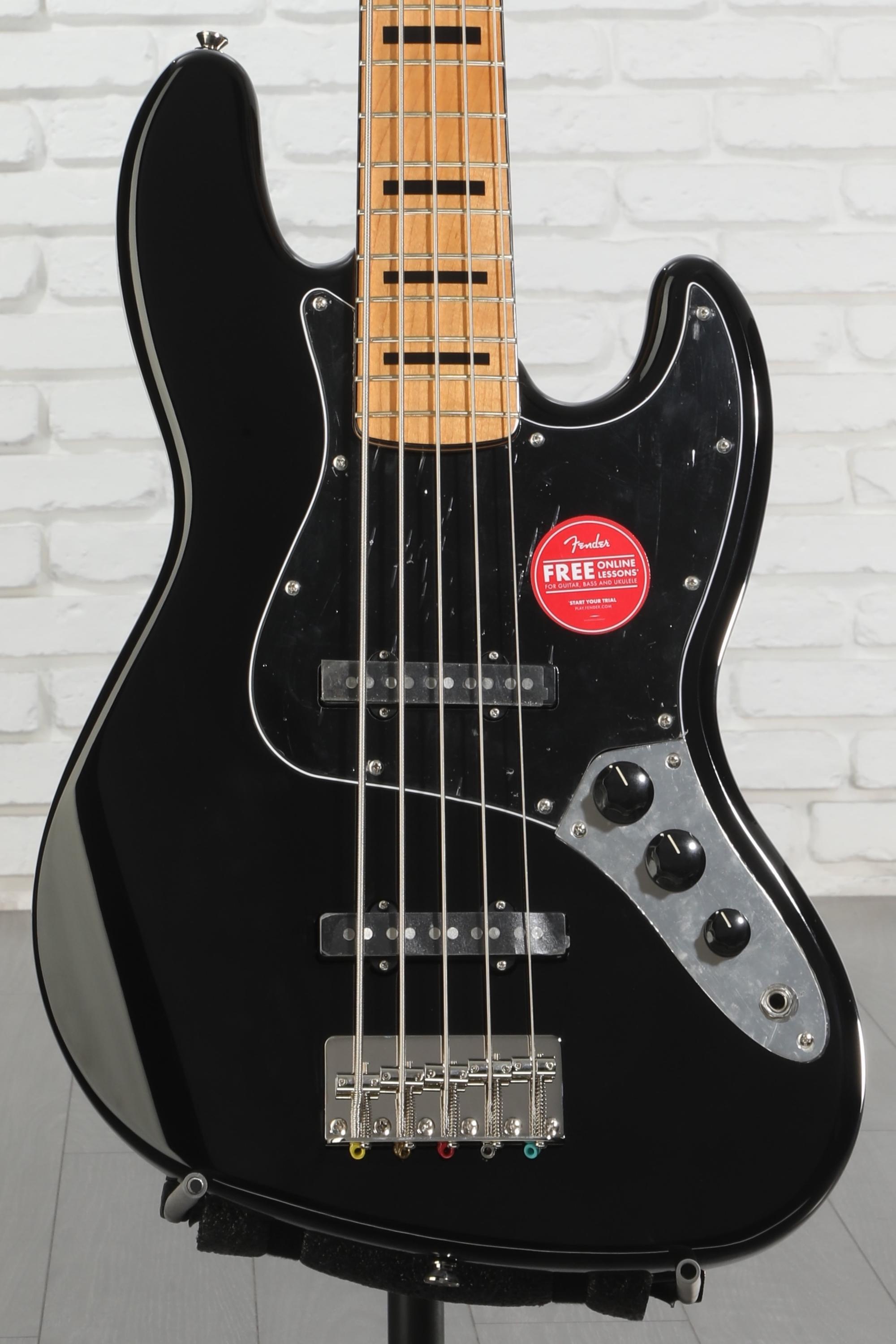 Squier Classic Vibe '70s Jazz Bass V - Black with Maple