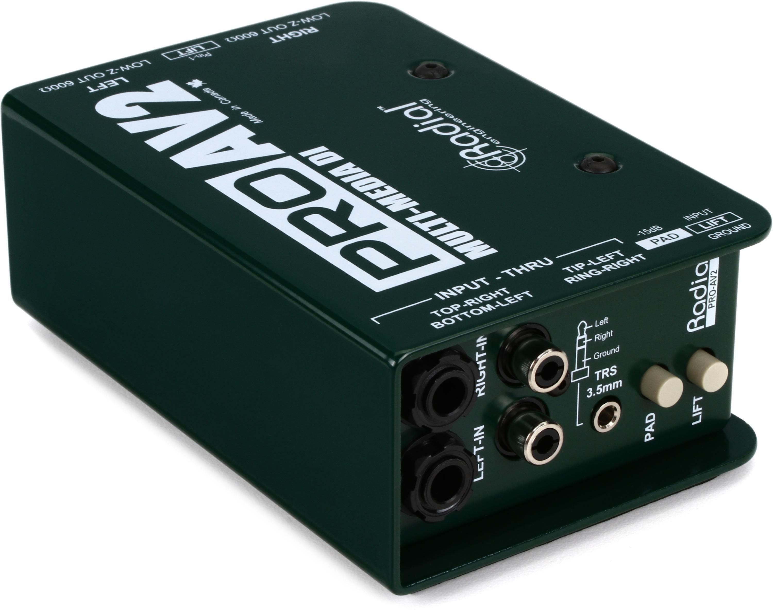 Radial ProAV2 2-channel Passive A/V Direct Box | Sweetwater