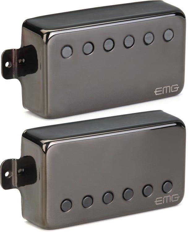 EMG JH James Hetfield "Het" Active Humbucker Guitar Pickup Set - Black Chrome