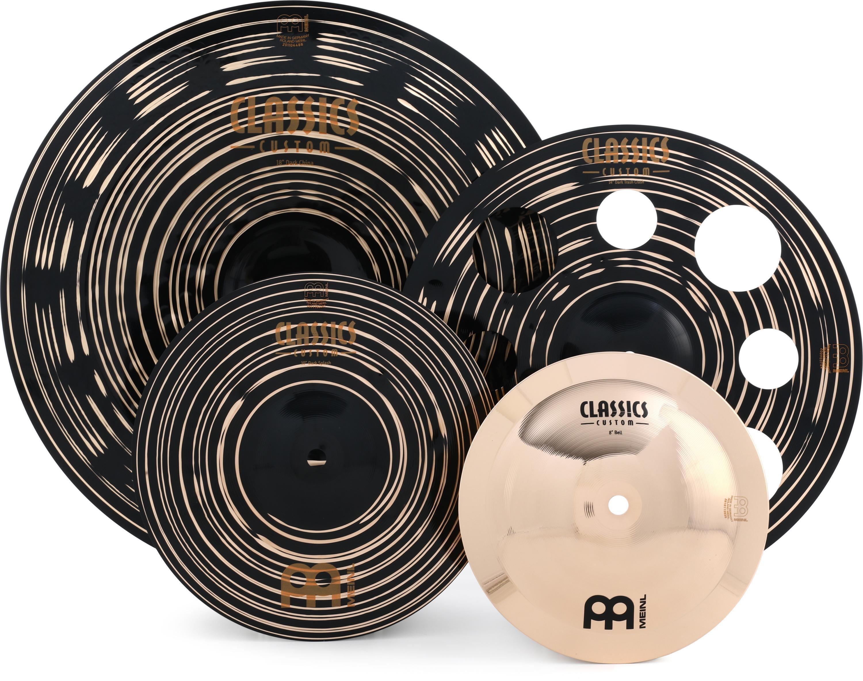 Set Piatti Meinl Classics Custom Dark - Hihat 14", Crash 16", Ride 20" - Bronzo B12 - Foto 8