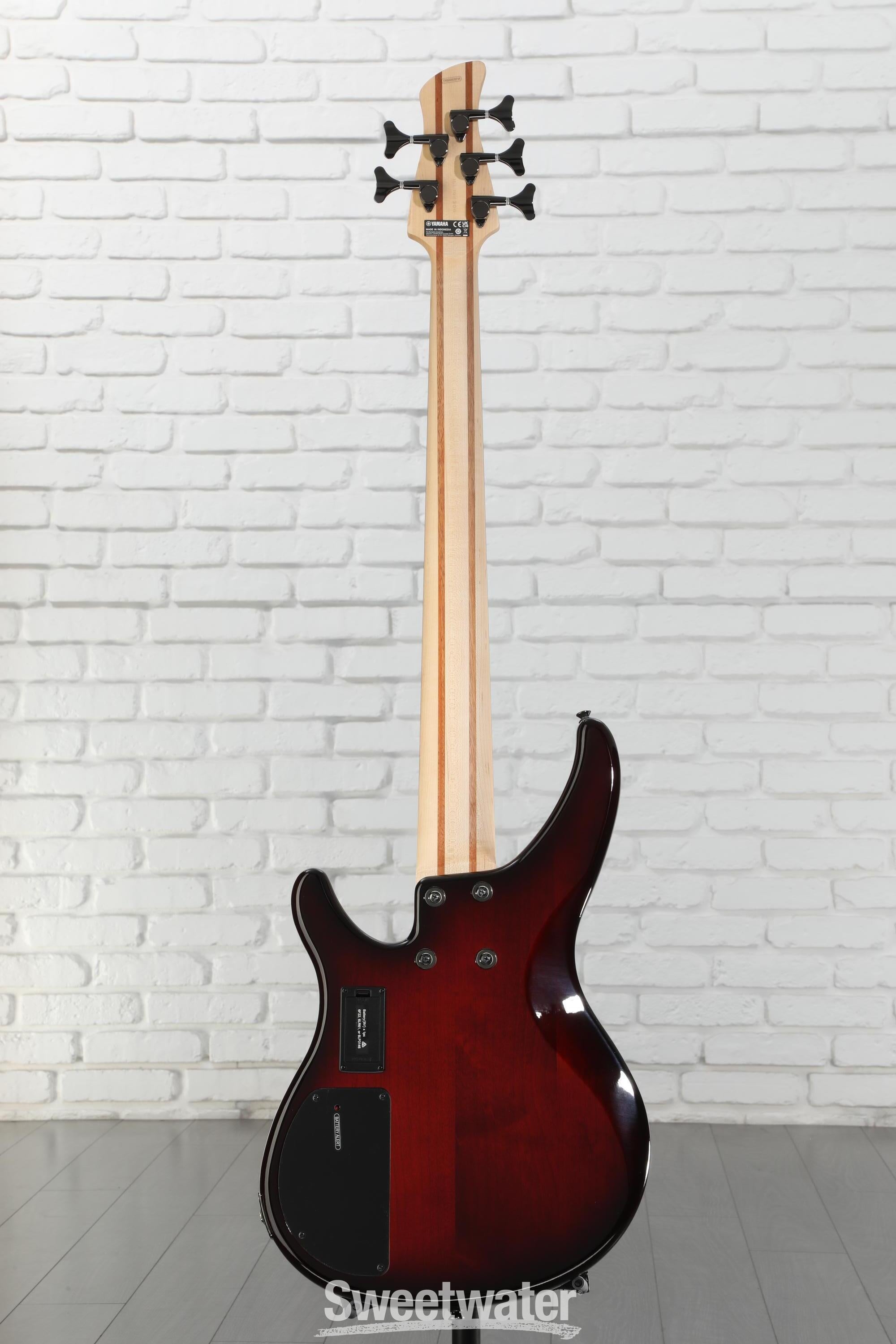 Yamaha TRBX605FM 5-string Bass Guitar - Dark Red Burst