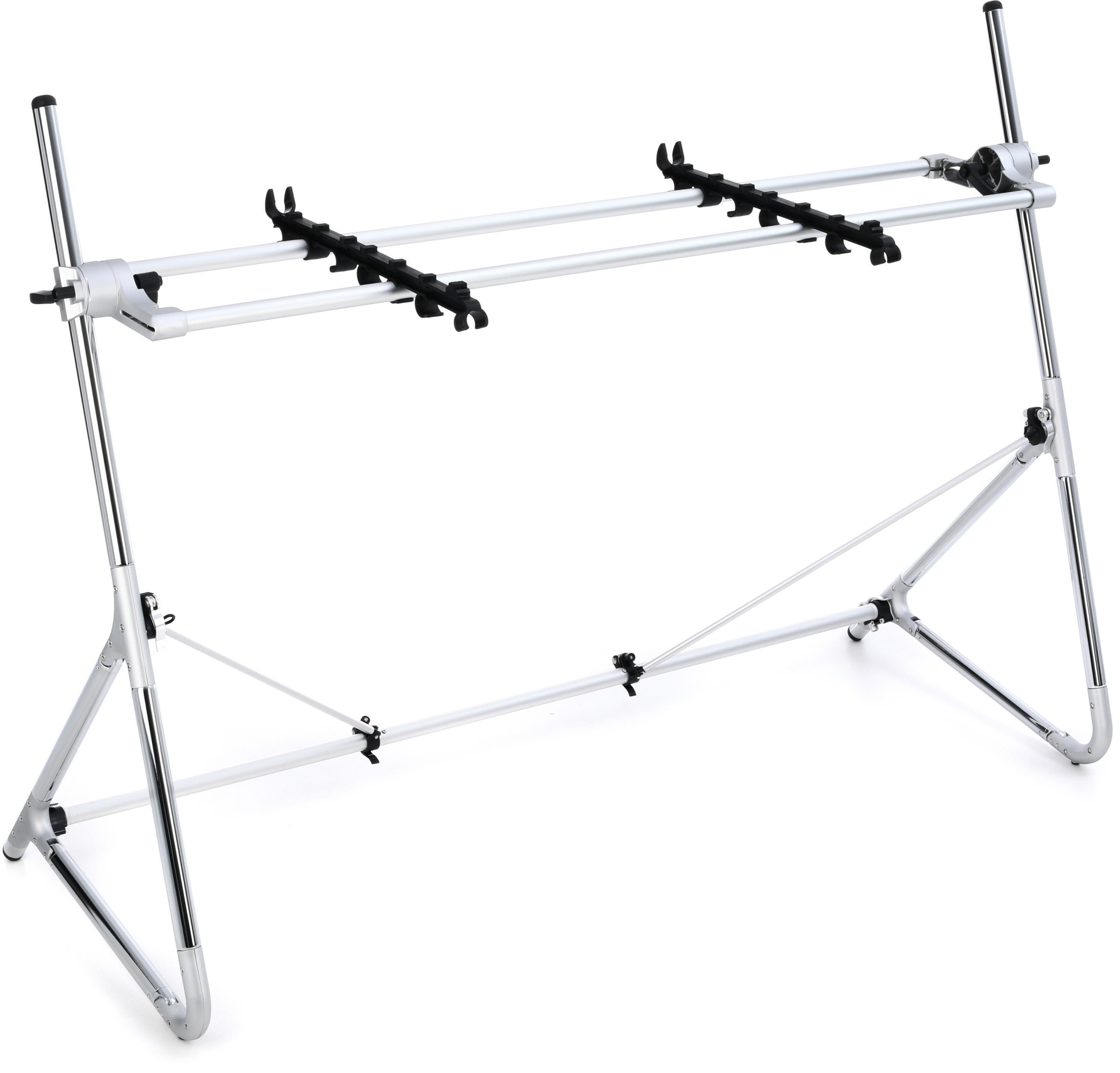 Sequenz Standard-L-SV Large Keyboard Stand - Silver | Sweetwater