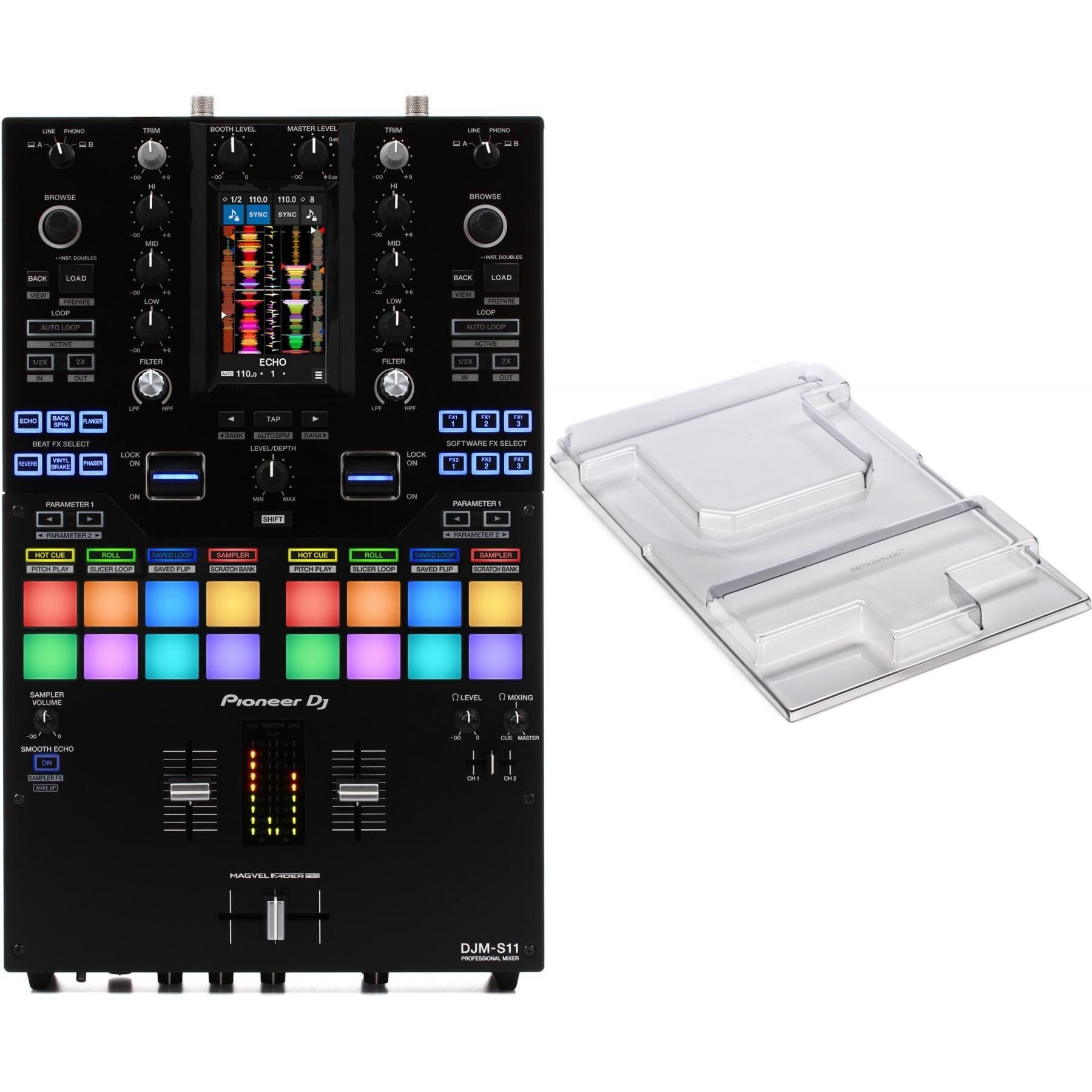 Pioneer DJ DJM-S11 2-channel Mixer for Serato DJ with Decksaver