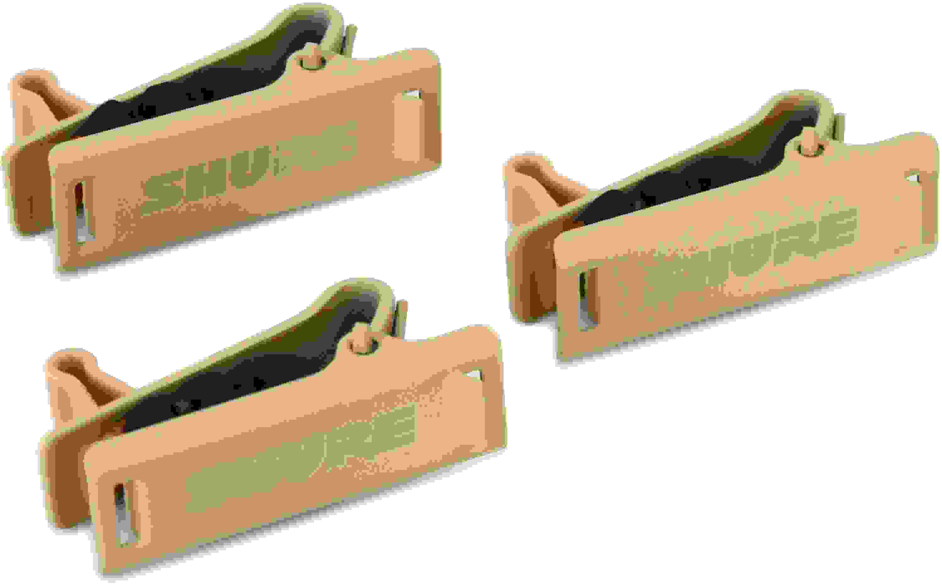 Shure RPM40STC/T Single Tie Clip for TwinPlex Series Microphones - Tan (3 Pack)