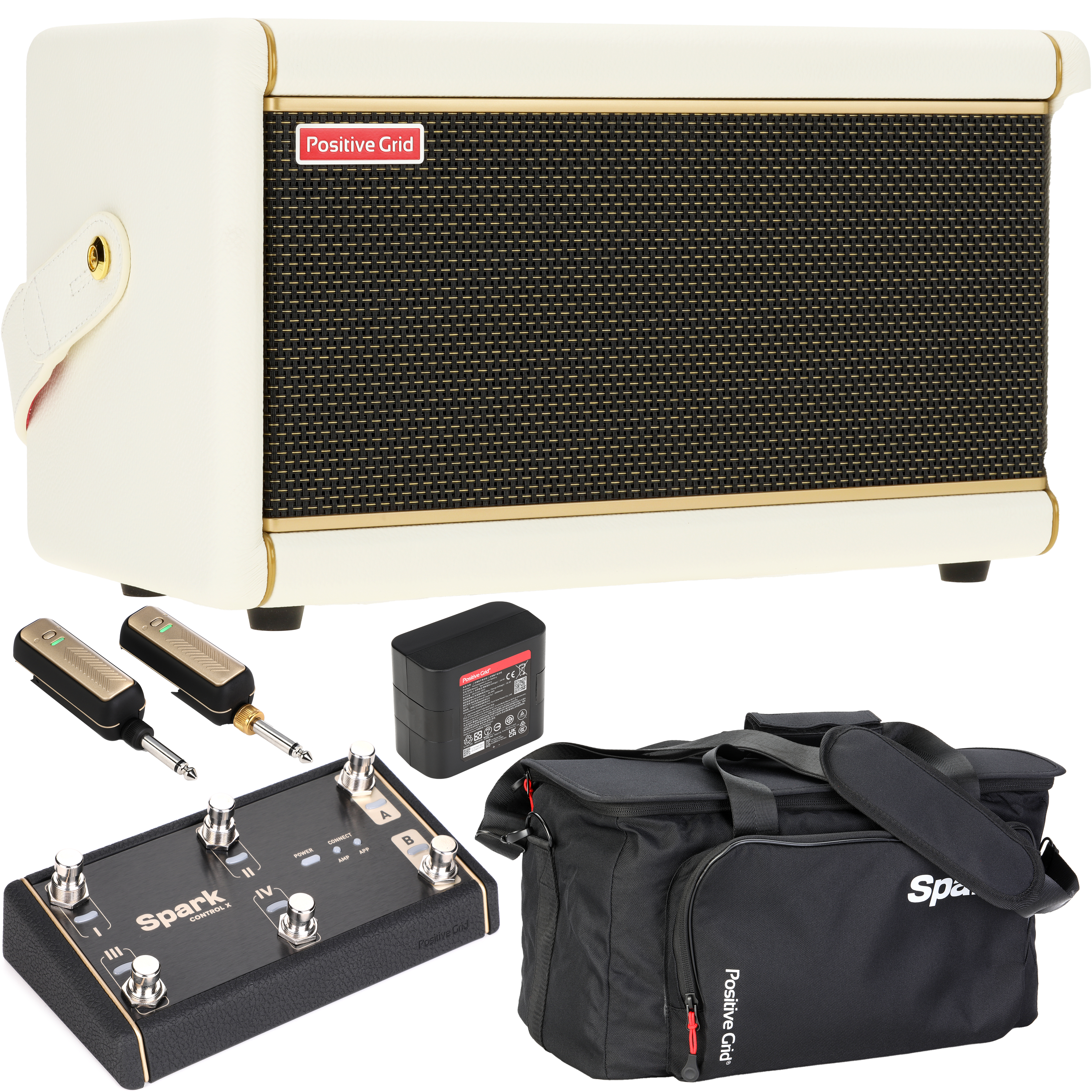 Positive Grid Spark 2 50-watt 2 x 4-inch Combo Amp Gig Bundle
