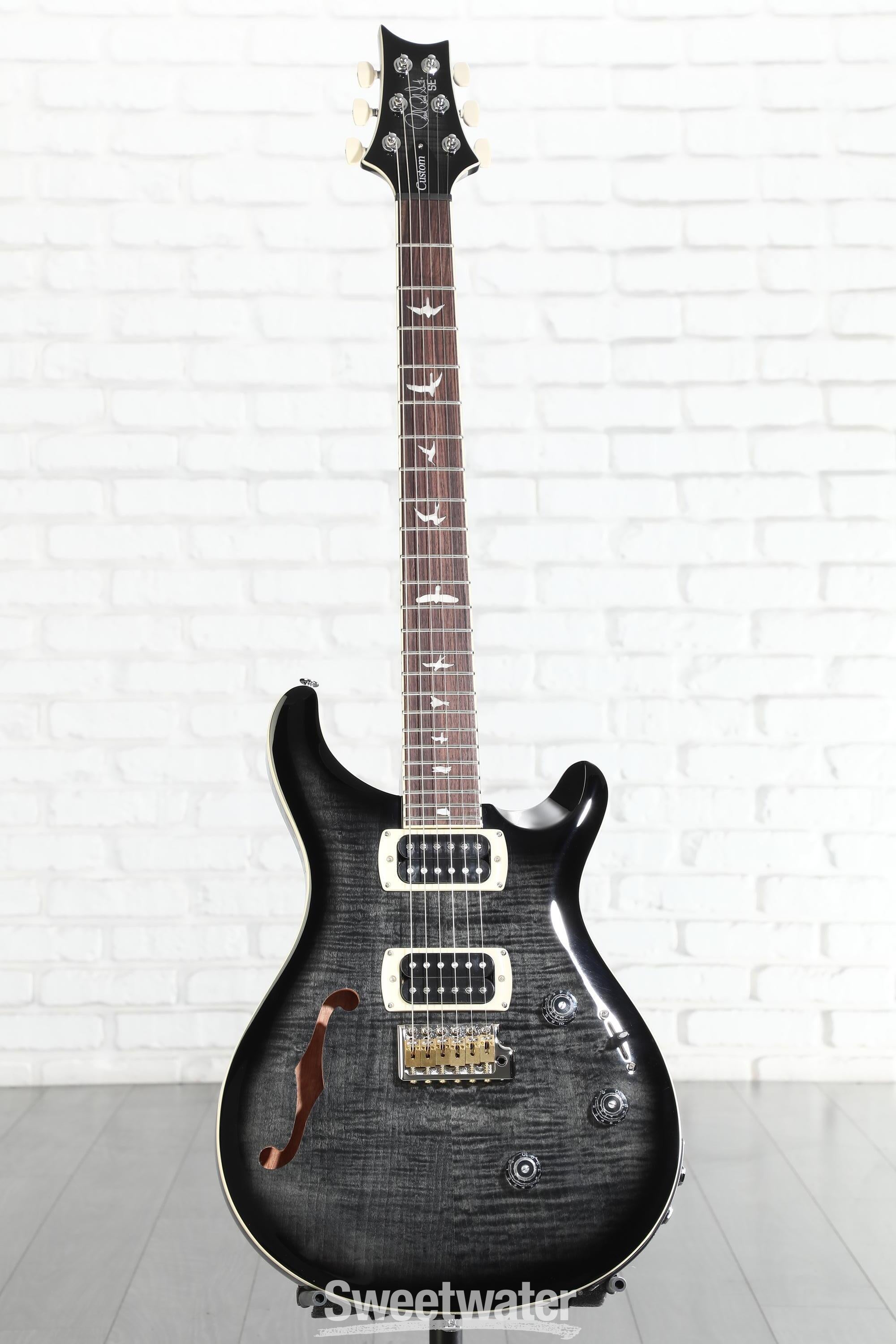 PRS SE Custom 24 Semi-Hollow Piezo Electric Guitar - Charcoal