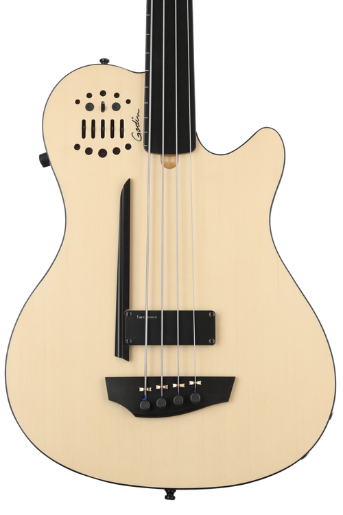 Godin A4 Ultra Fretless Bass Guitar - Natural Reviews | Sweetwater