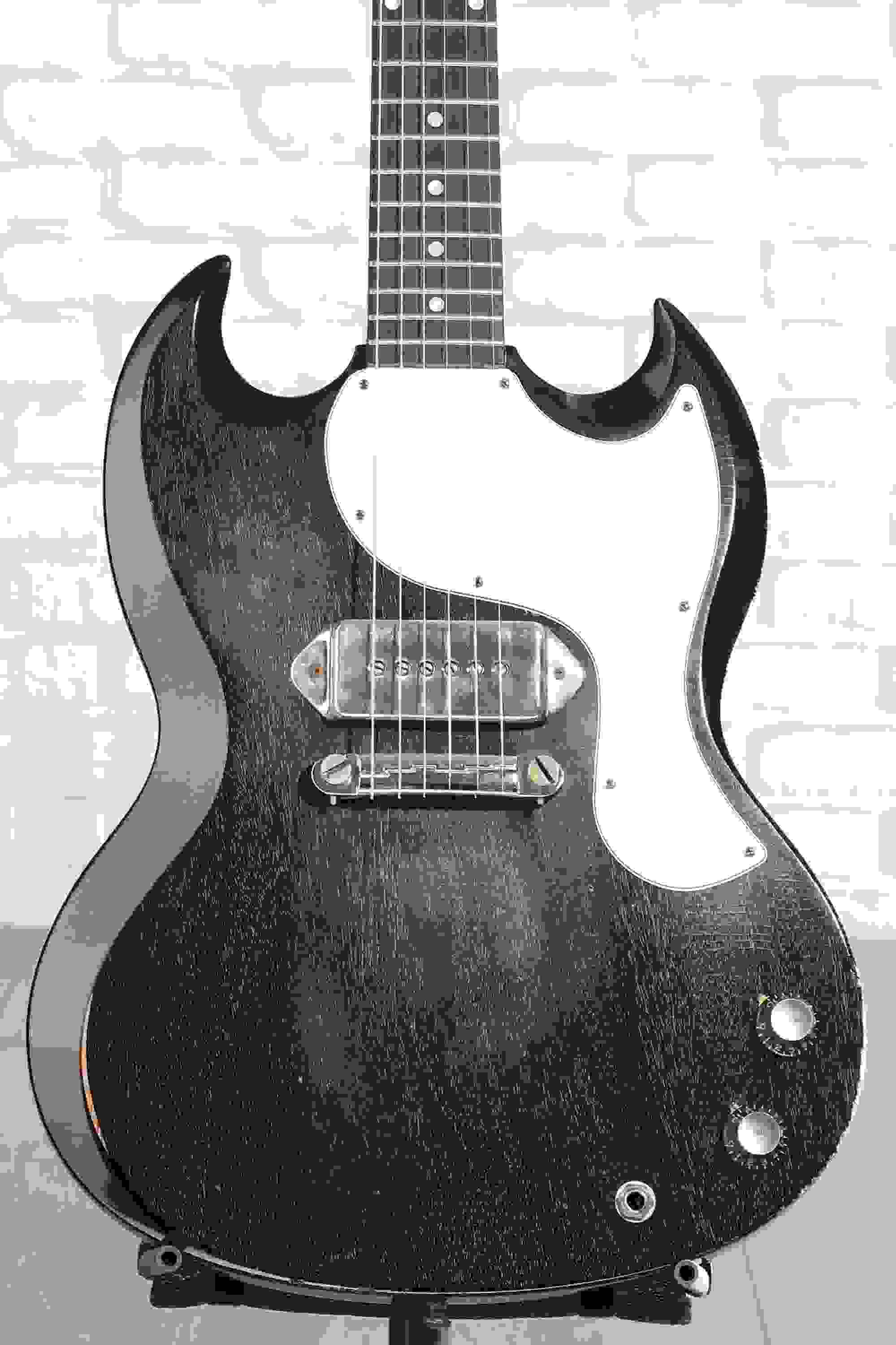 Gibson Custom Dealer Select 1963 SG Junior Electric Guitar - Silver Fox, Murphy Lab Light Aged