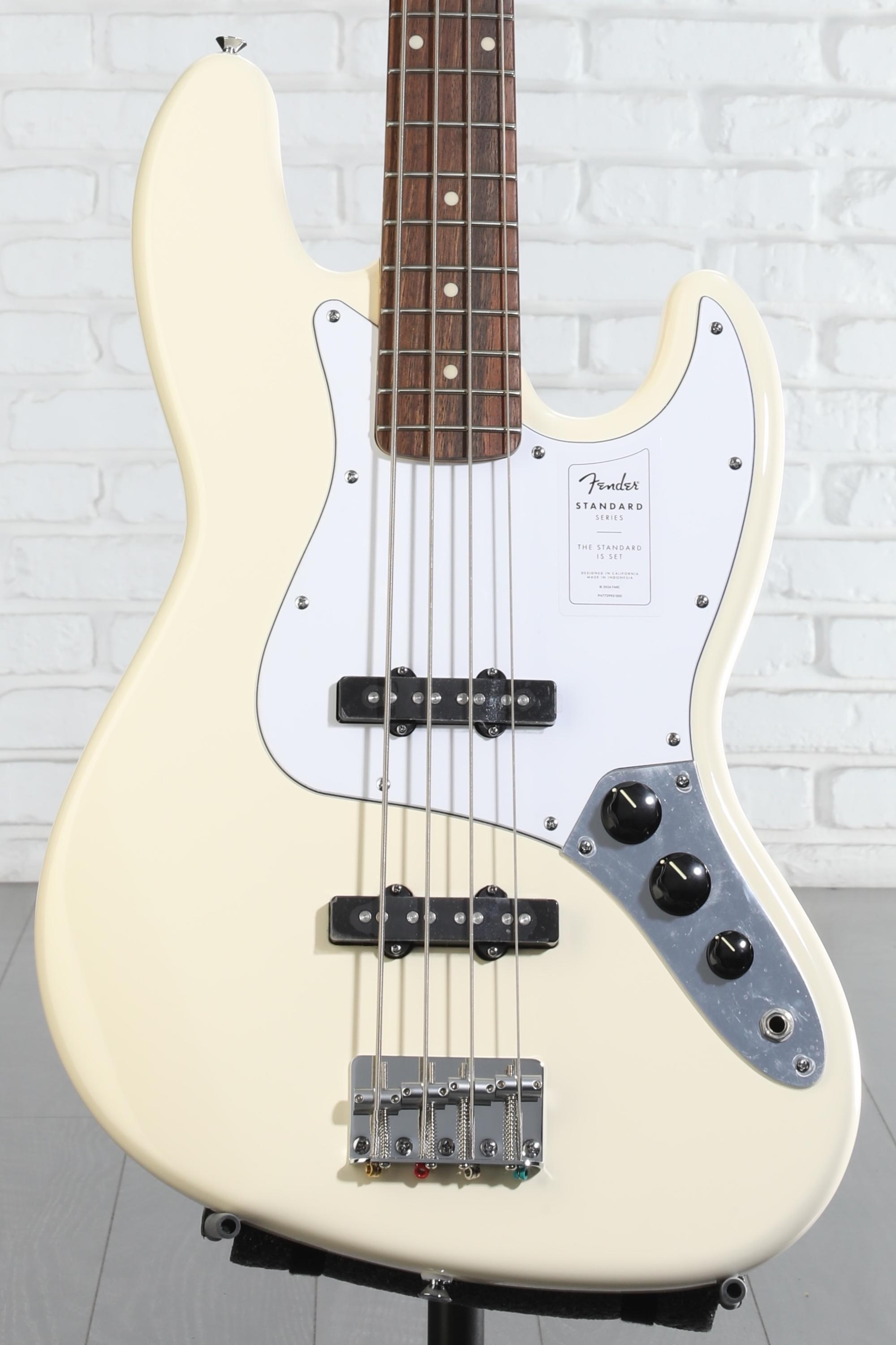 Fender Standard Jazz Bass - Olympic White, Laurel Fingerboard