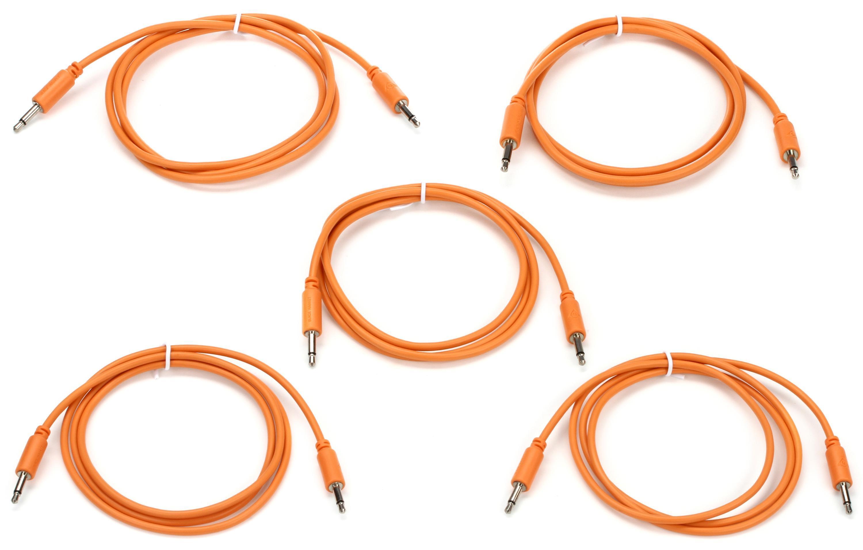 Photo of Black Market Eurorack Patch Cable 5-pack - 100cm Orange