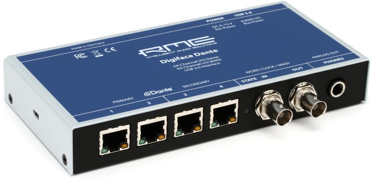RME Digiface Dante Dante/MADI/USB 3.0 Audio Interface