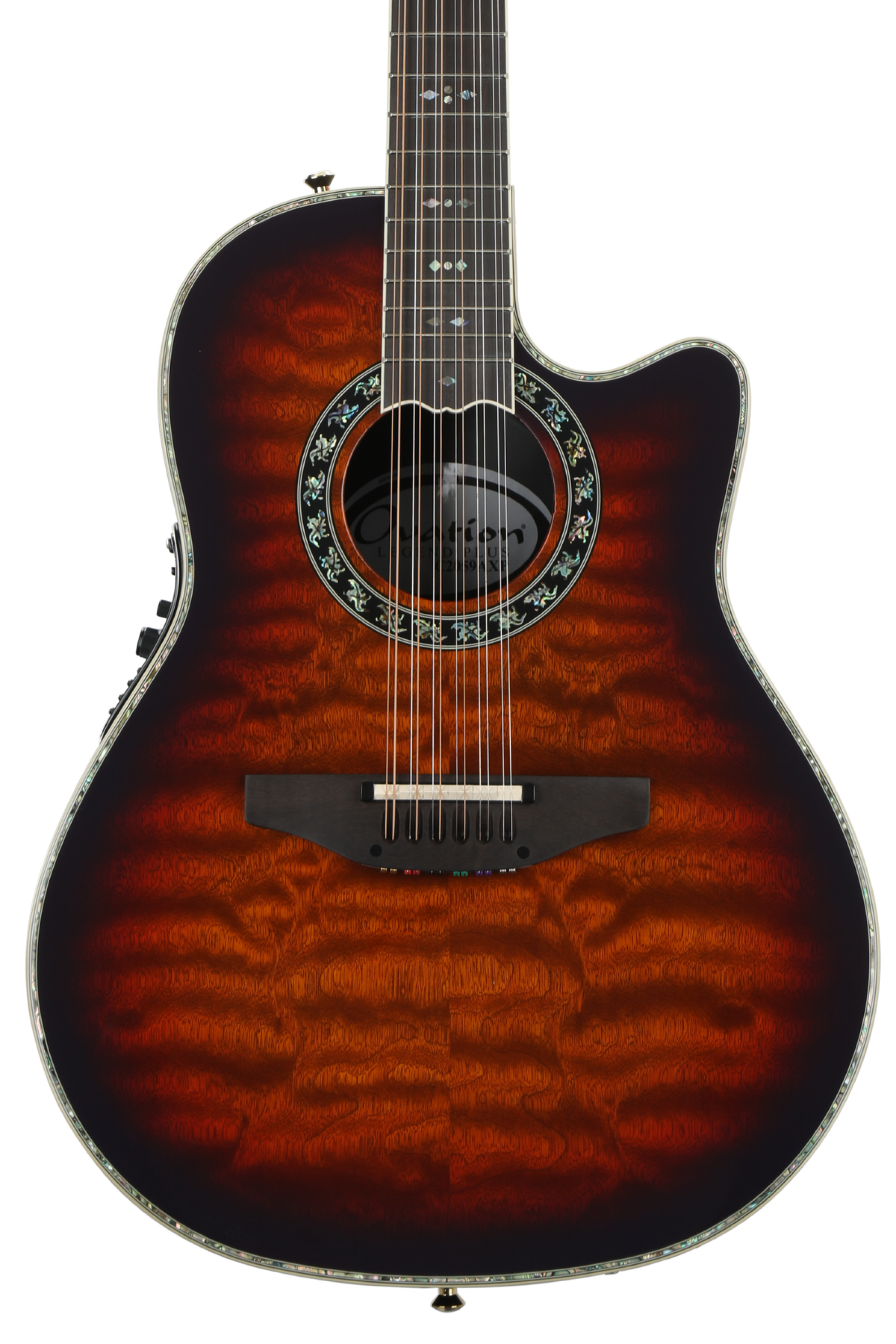 Ovation ExoticWoods Custom Legend 12-string - Sapele Purple Burst