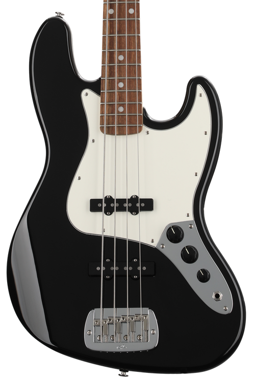 G&L Fullerton Deluxe JB Bass Guitar - Jet Black with Caribbean Rosewood  Fingerboard