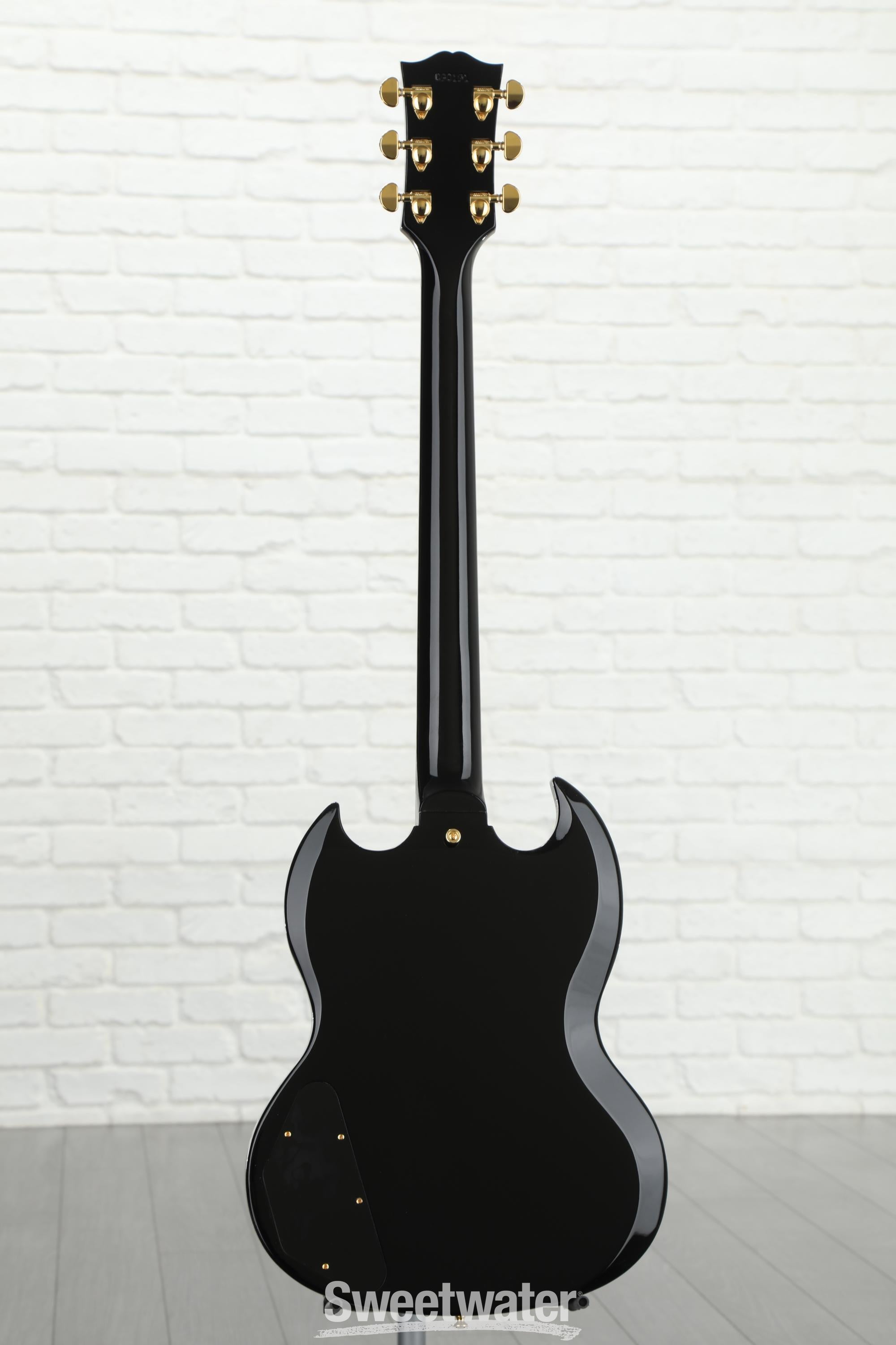 ギター gibson custom shop SG custom ebony Gibson Custom SG Custom Electric Guitar - Ebony, Ebony Fingerboard
