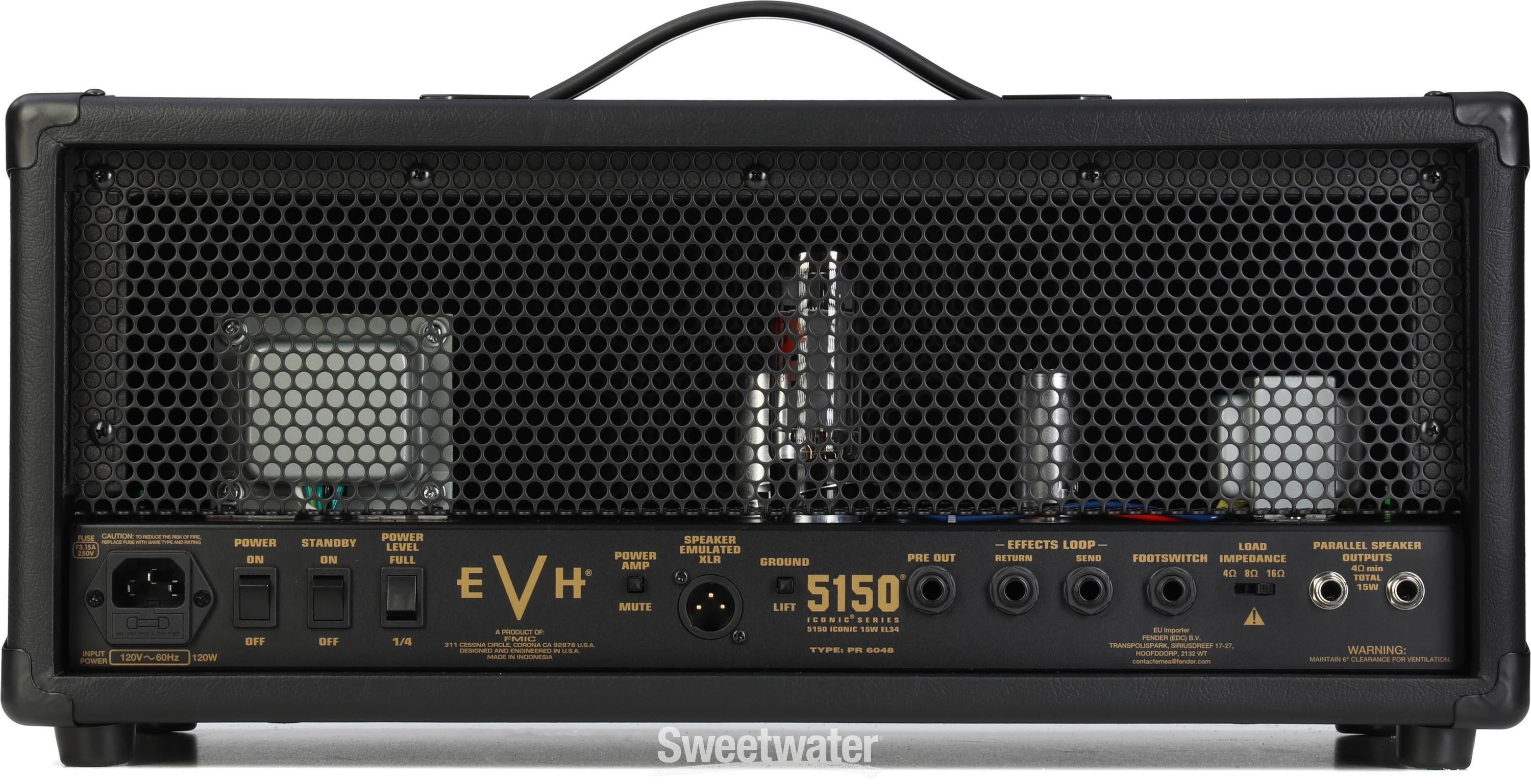 EVH 5150 Iconic Series EL34 15-watt Amplifier Head - Black/Gold