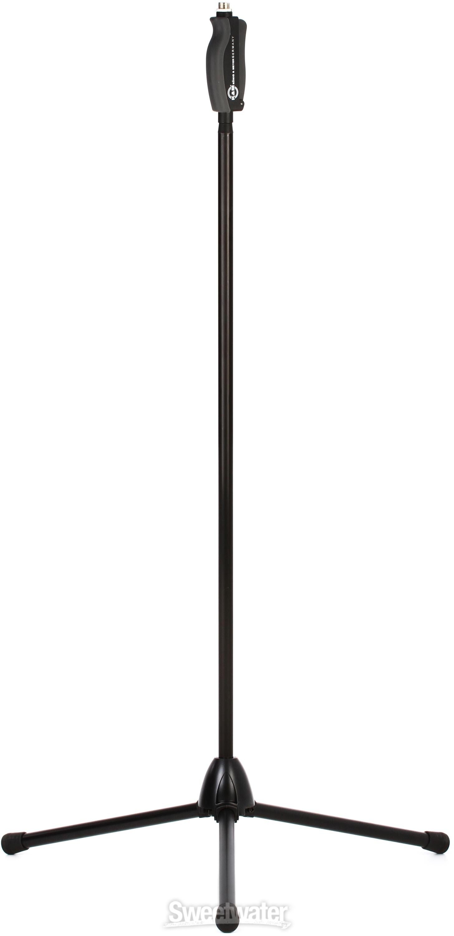 K&M 25680 One-hand Microphone Stand - Black | Sweetwater