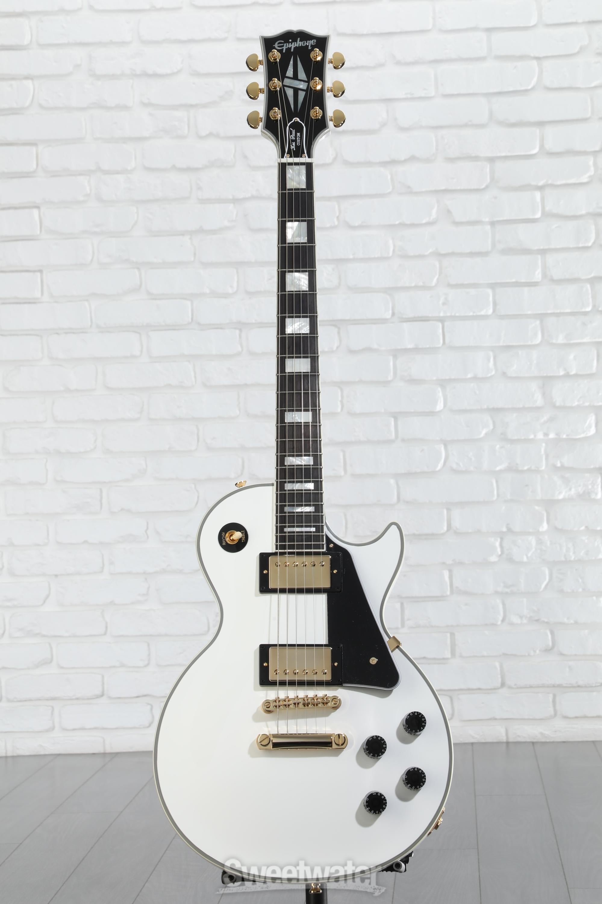 Epiphone Les Paul Custom Electric Guitar - Alpine White | Sweetwater