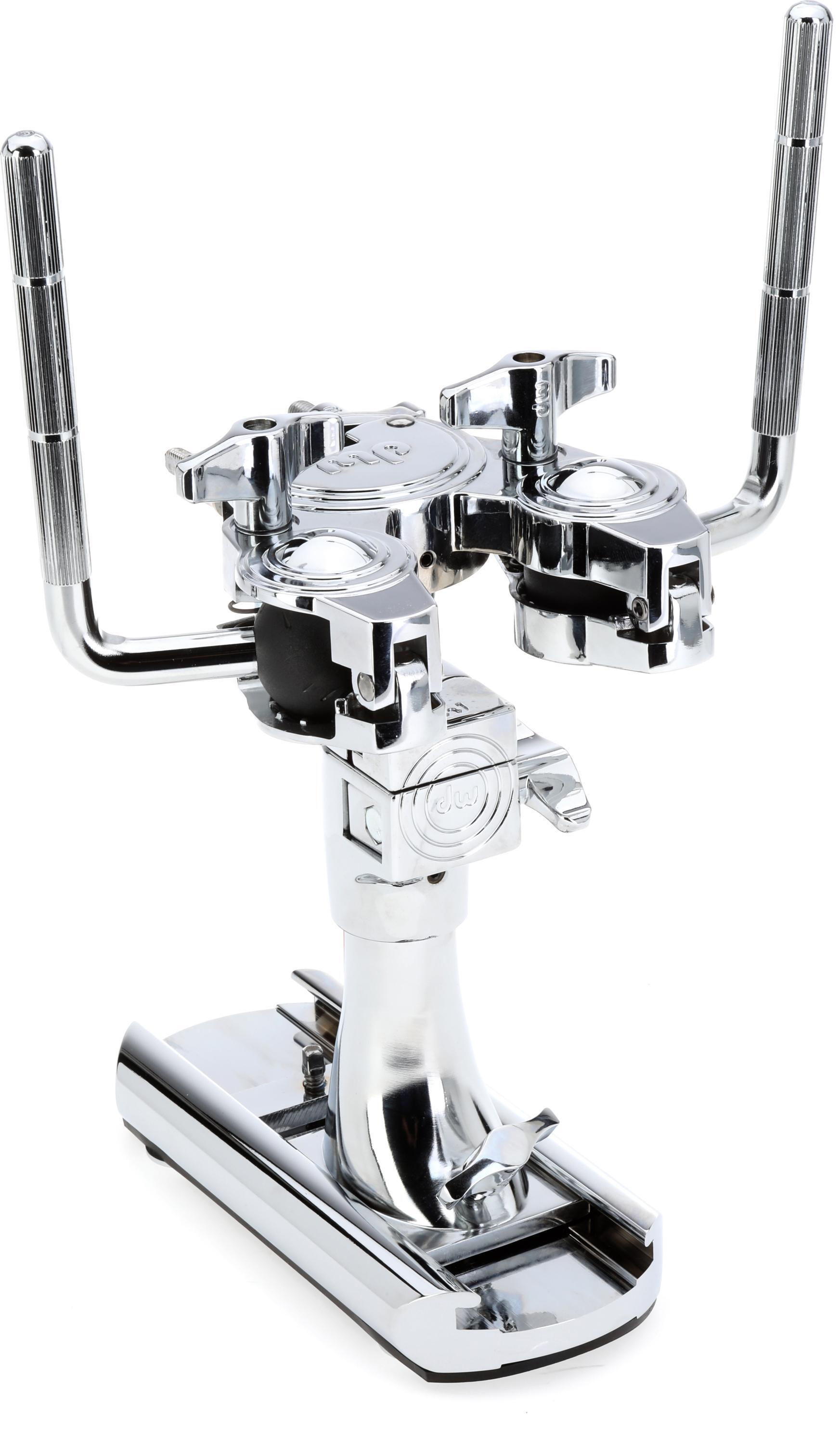 DW Bass Drum Double Tom Mount - Chrome | Sweetwater