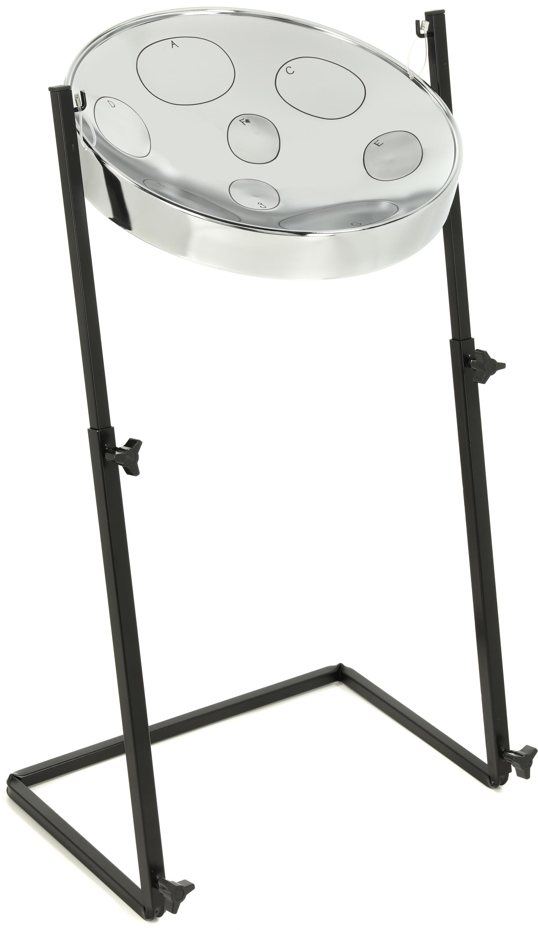 Panyard Jumbie Jam Steel Drum with Z-Stand - Chrome