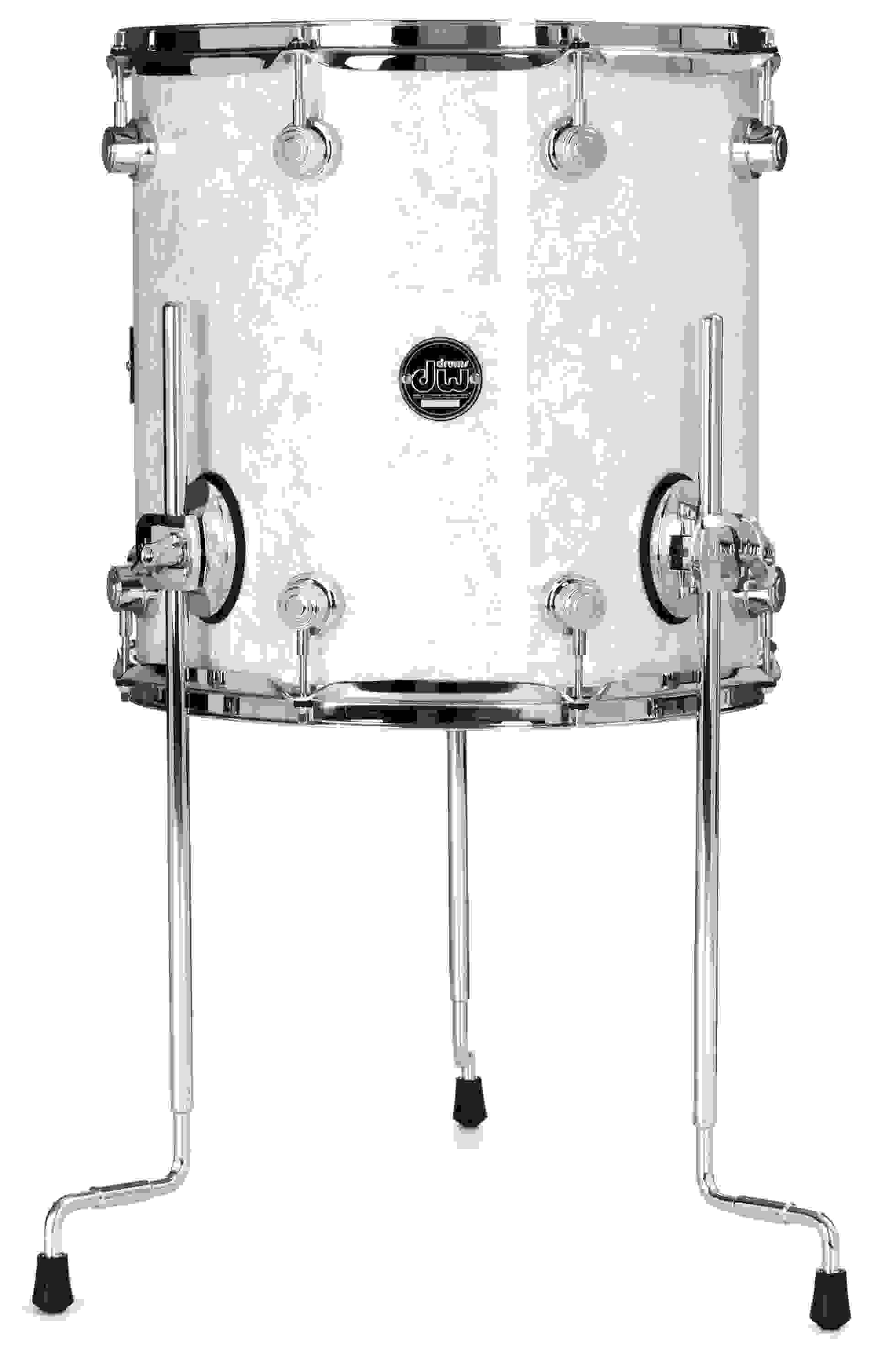 DW Performance Series Floor Tom - 14 x 14 inch - White Marine FinishPly