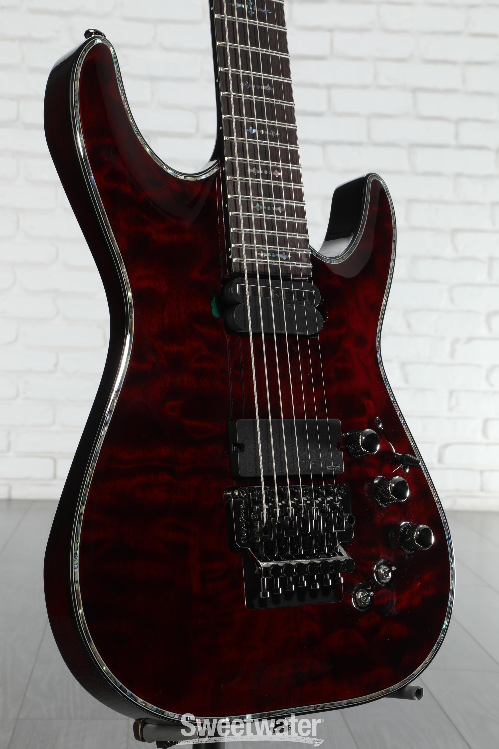 Schecter Hellraiser C-7 FR-S Electric Guitar - Black Cherry