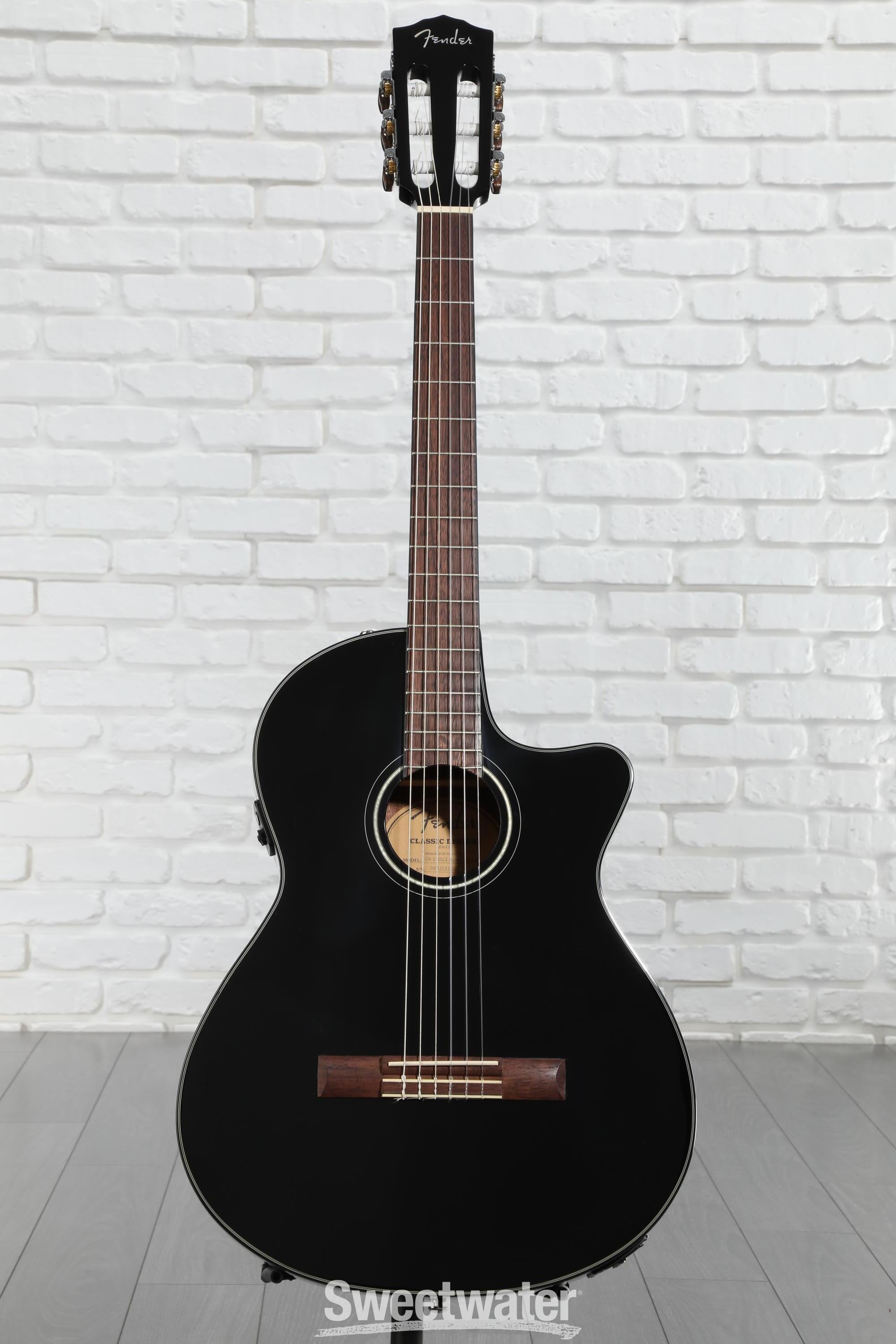 Fender CN-140SCE Nylon-string Acoustic-electric Guitar - Black