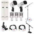 Photo of Universal Audio 5 Piece Drum Microphone Set with Hemisphere Modeling - Stand and Cable Bundle