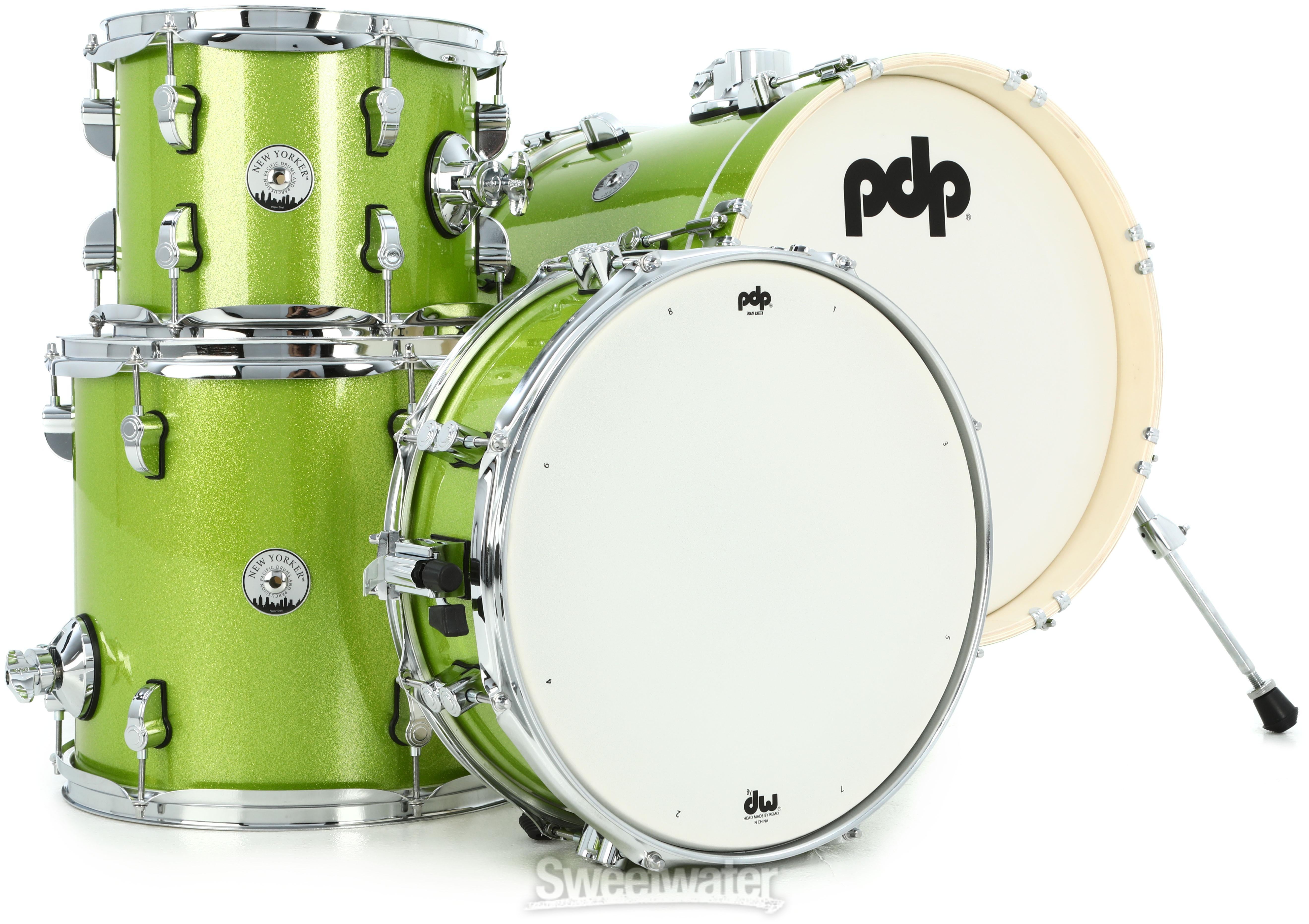 PDP New Yorker 4-piece Shell Pack - Electric Green Sparkle