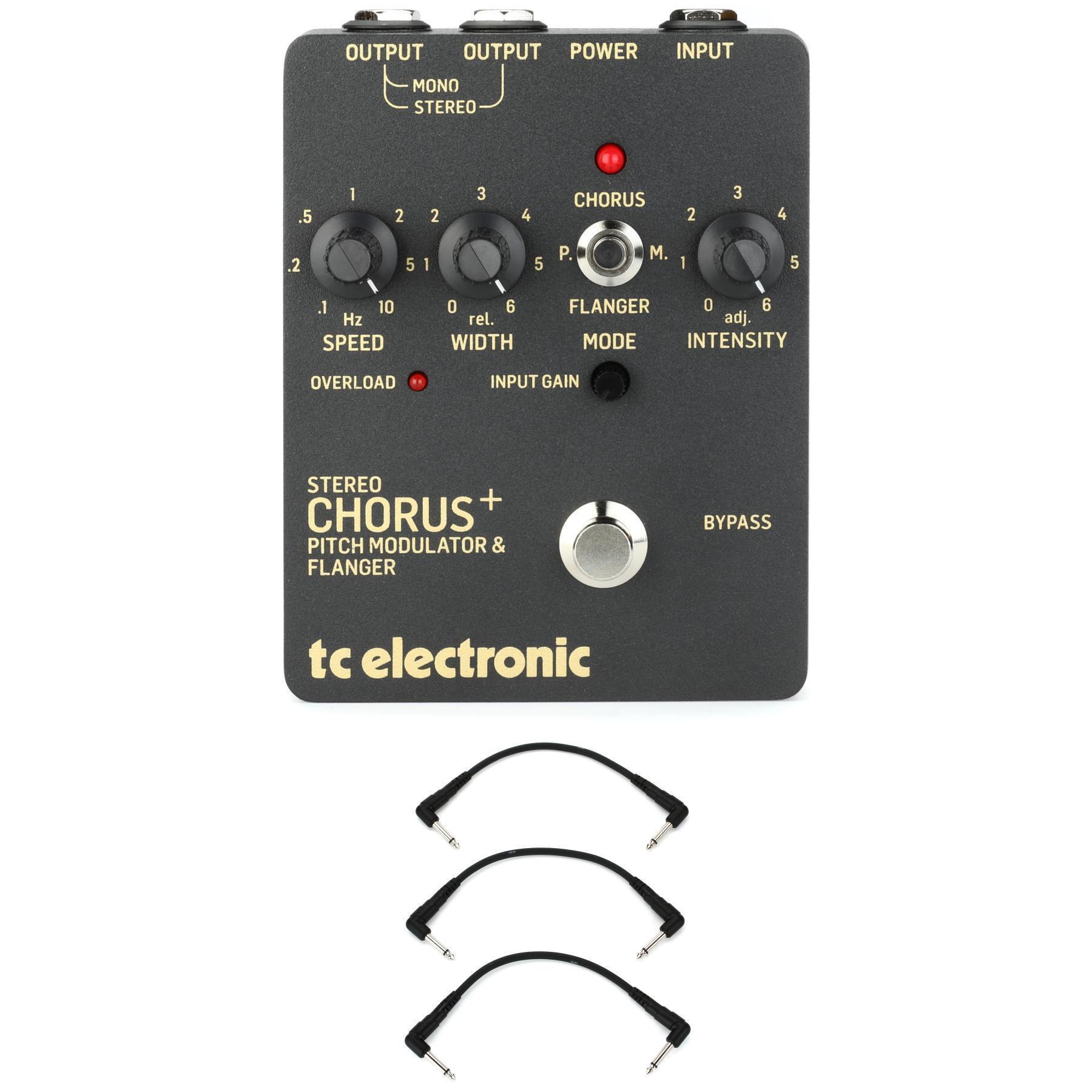 TC Electronic SCF Gold Stereo Chorus Flanger with 3 Patch Cables