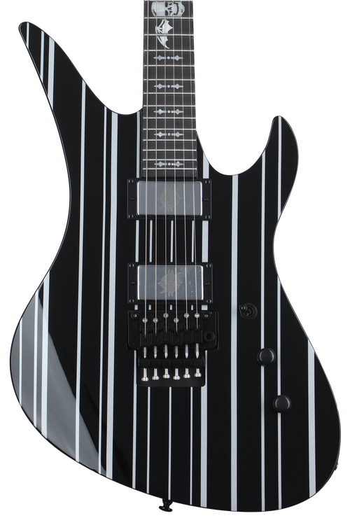 Schecter Synyster Gates Custom - Gloss Black with Silver Stripes