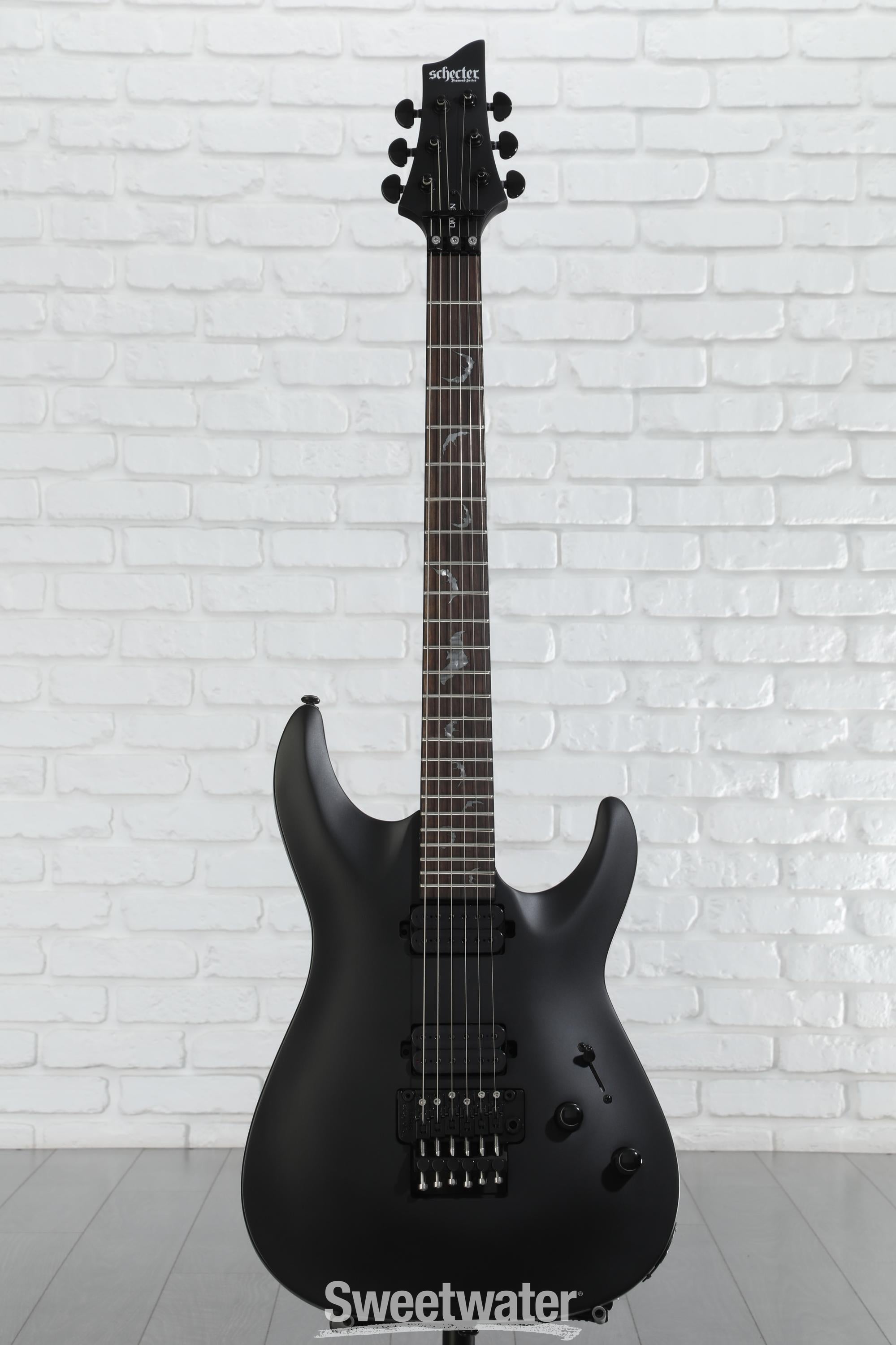 Schecter Damien-6 FR SBK Electric Guitar - Satin Black