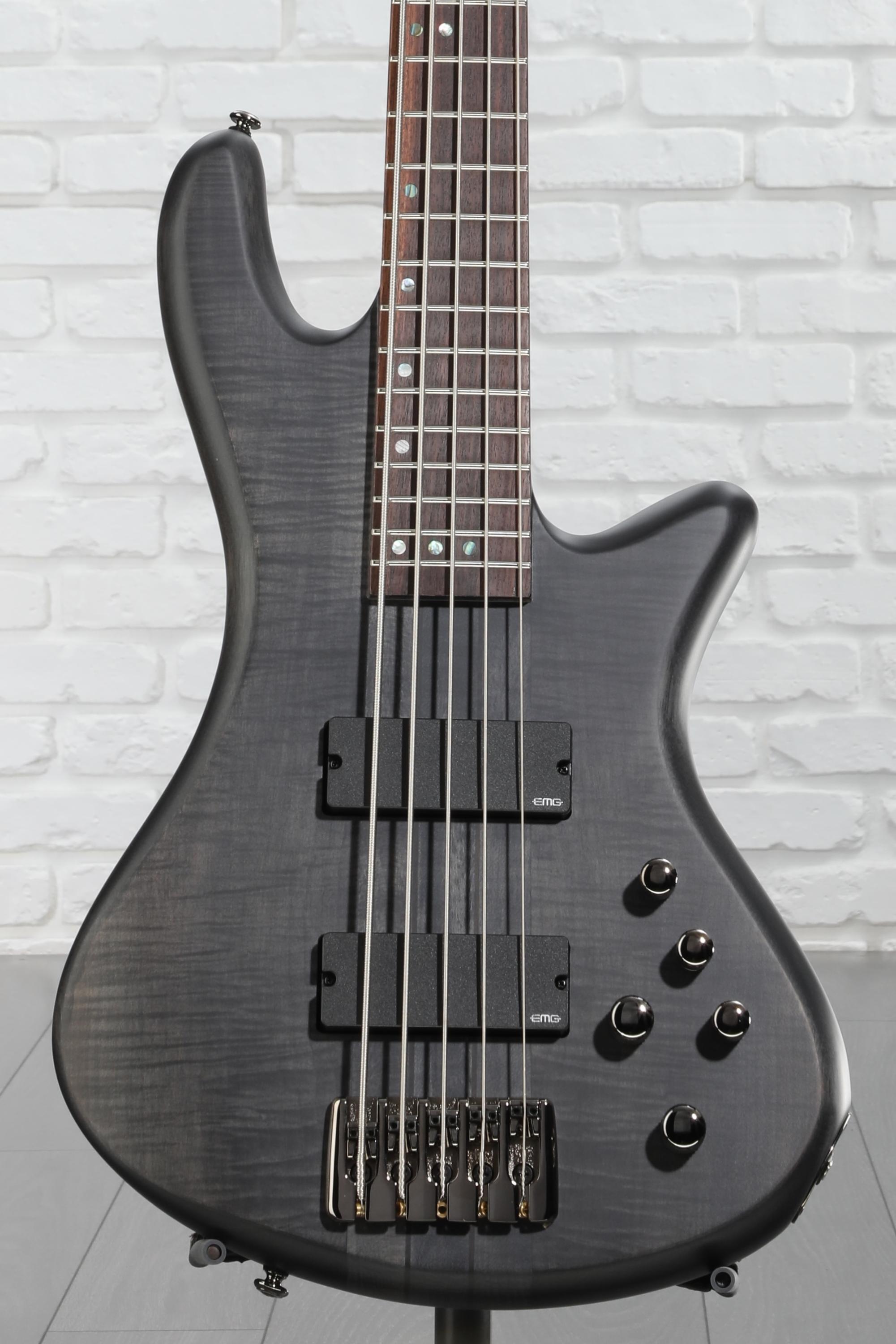 Schecter Stiletto Studio 5 Bass Guitar - See-Thru Black Satin