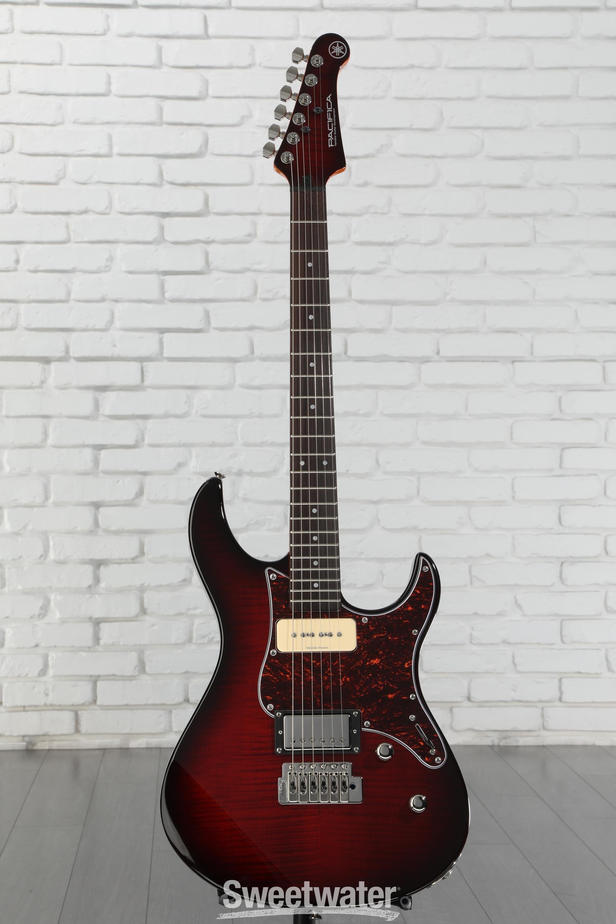 Yamaha PAC611VFM Pacifica Electric Guitar - Dark Red Burst